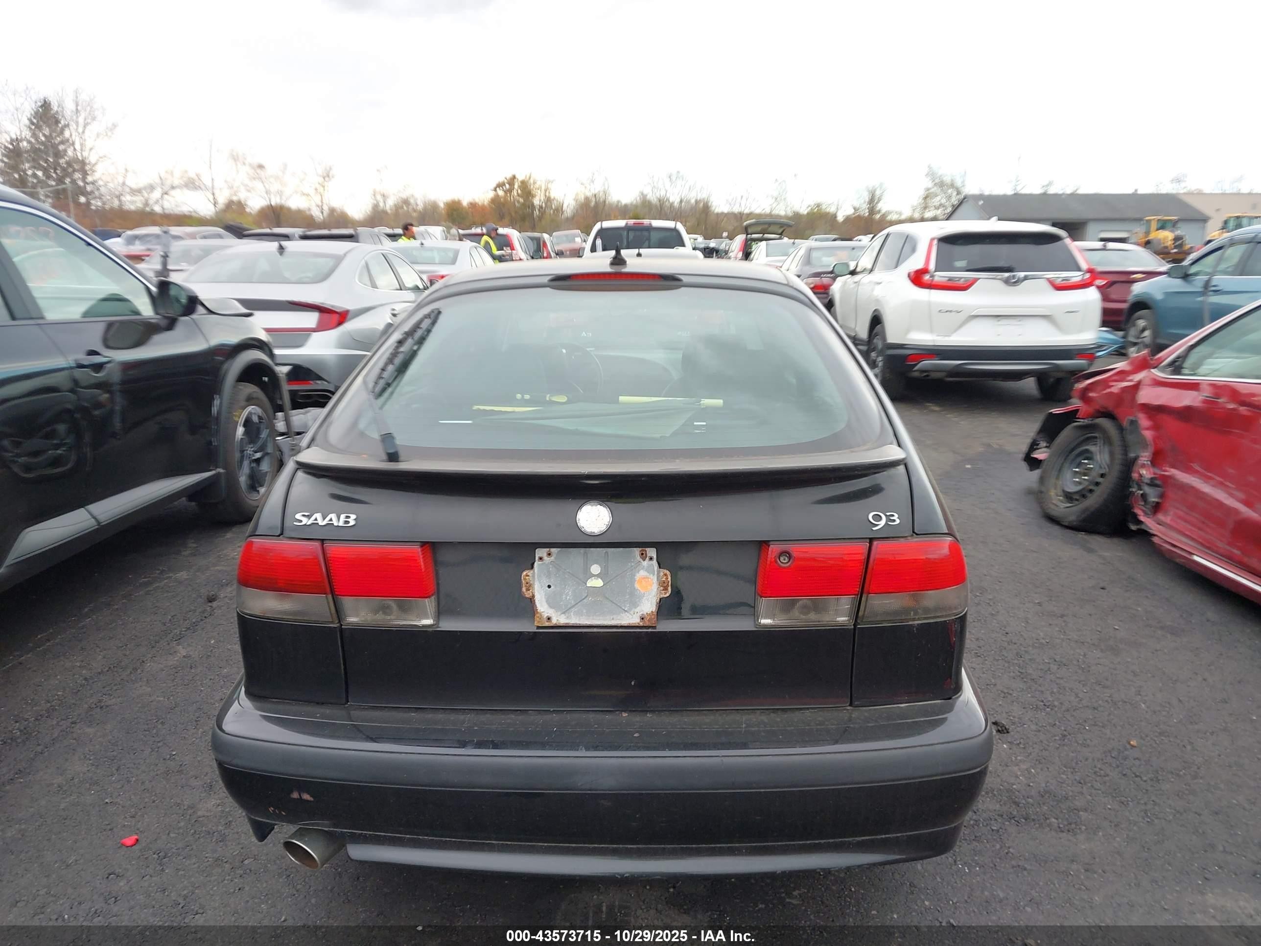 2002 Saab 9-3 Se Черный vin: YS3DF55KX22016407