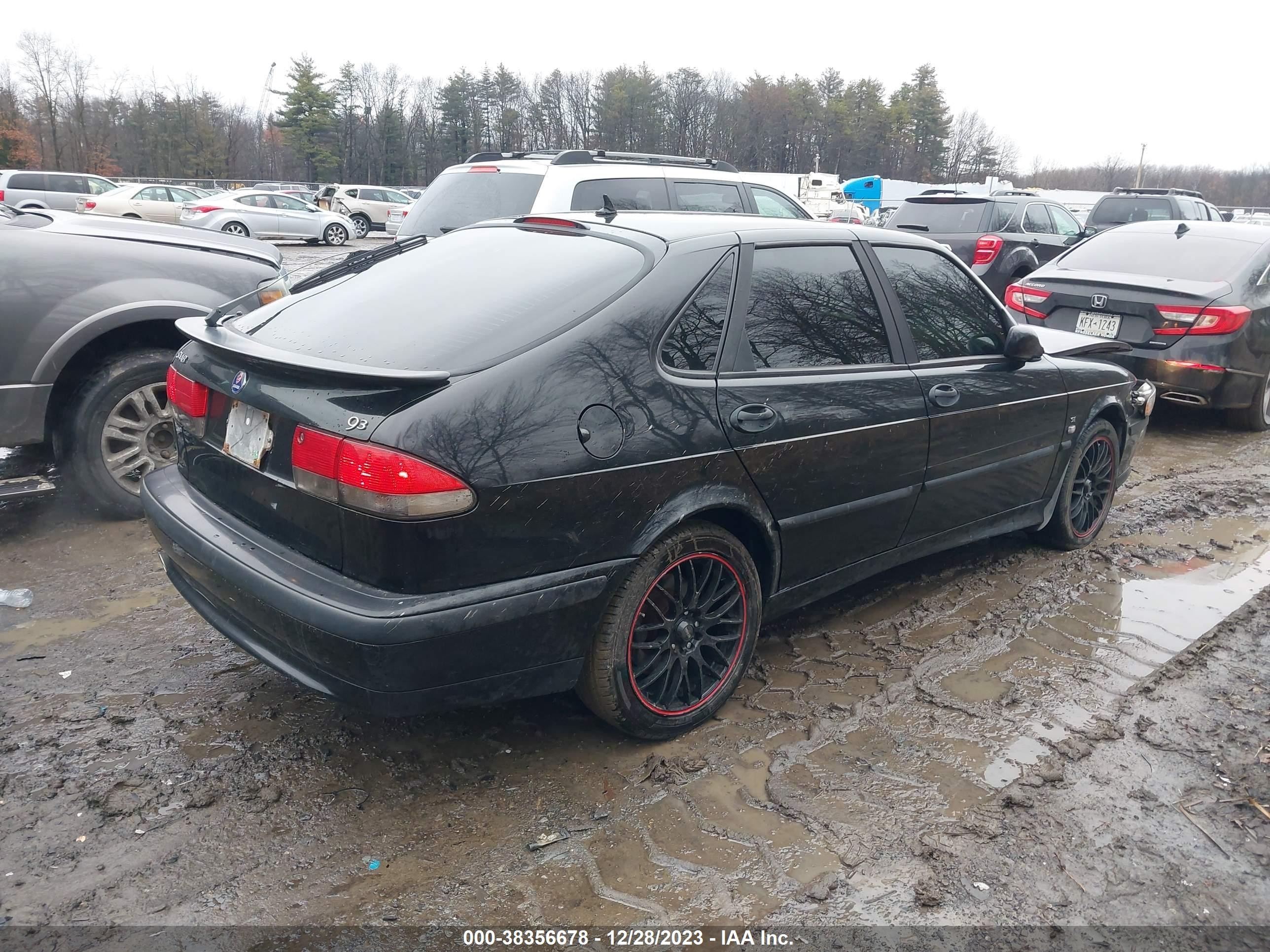 2002 Saab 9-3 Se Black vin: YS3DF58K322013523