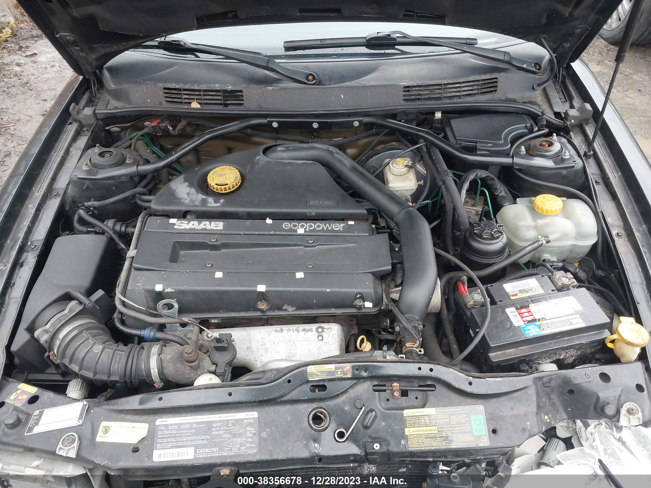 2002 Saab 9-3 Se Black vin: YS3DF58K322013523