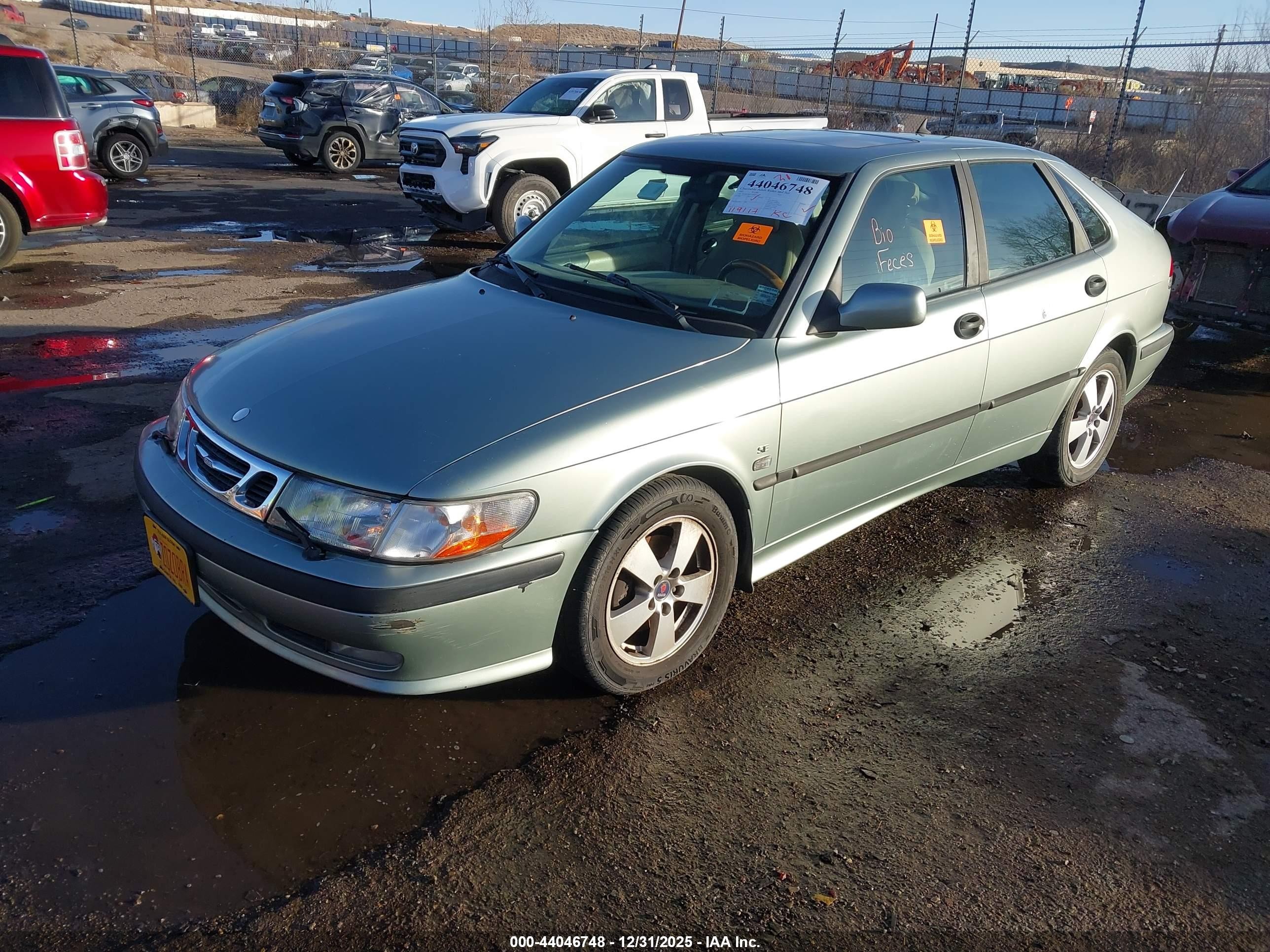2002 Saab 9-3 Se Green vin: YS3DF58K322029253