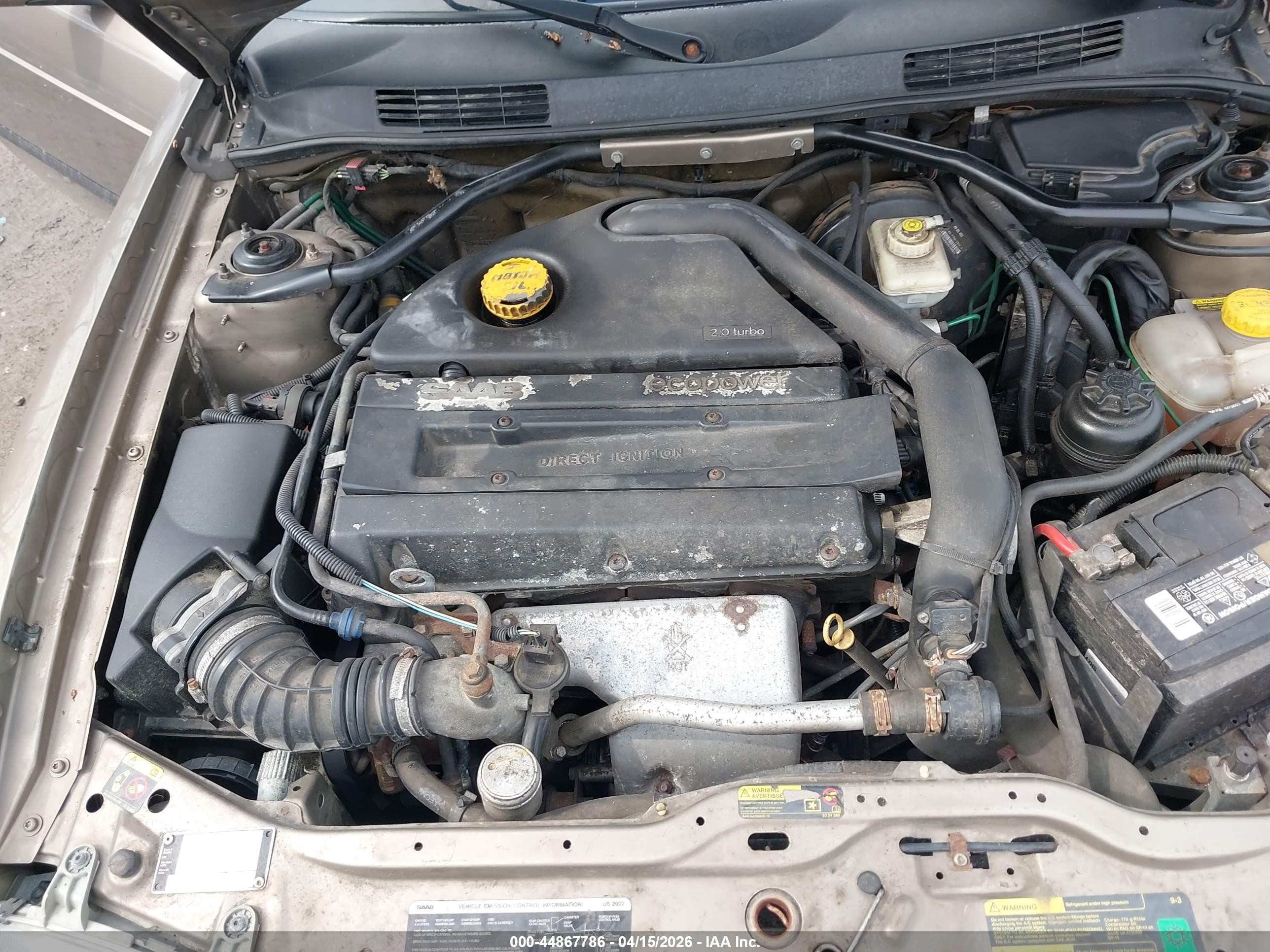 2002 Saab 9-3 Se Brown vin: YS3DF58KX22009338