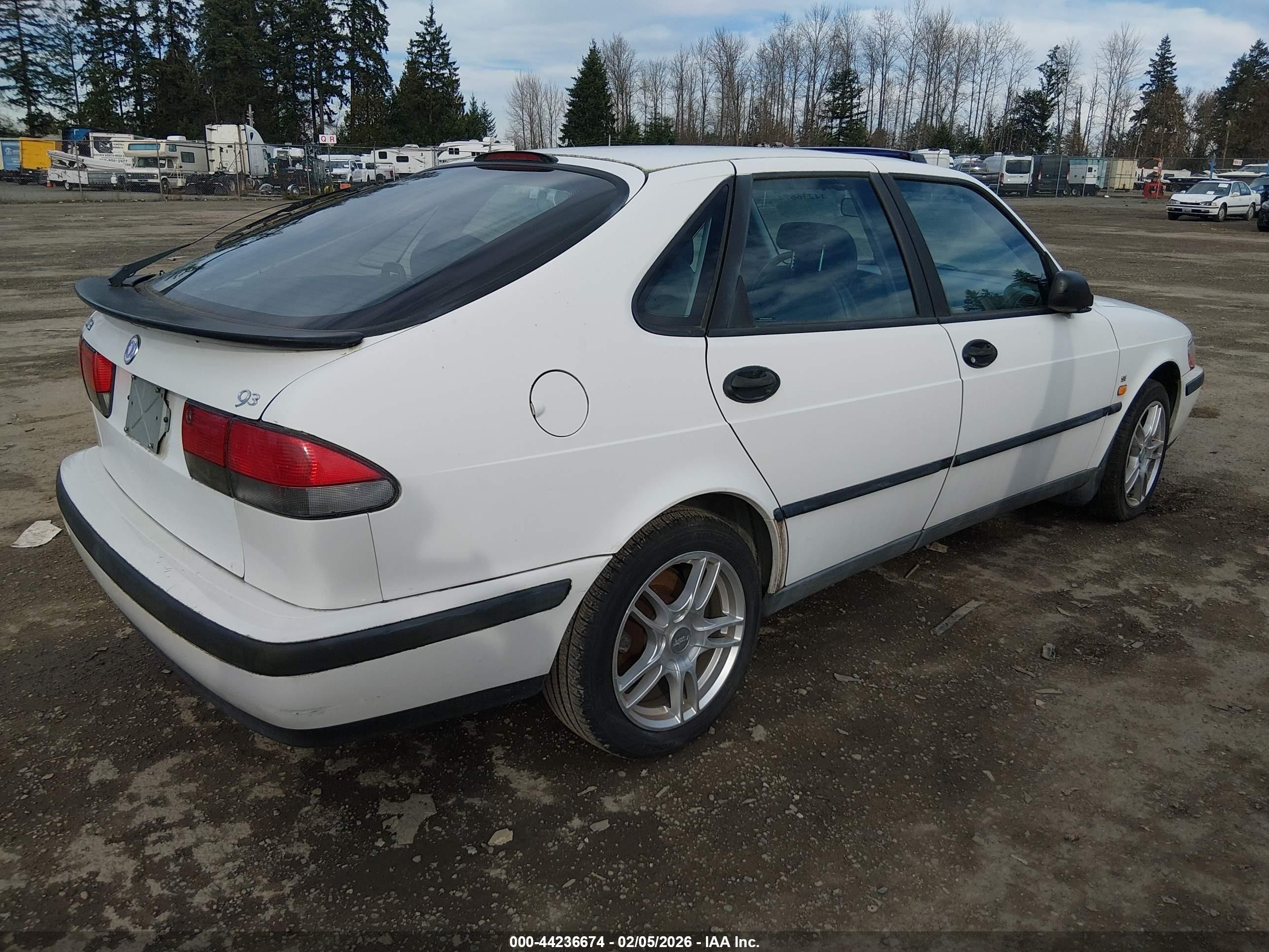 1999 Saab 9-3 Se White vin: YS3DF58N6X2007698