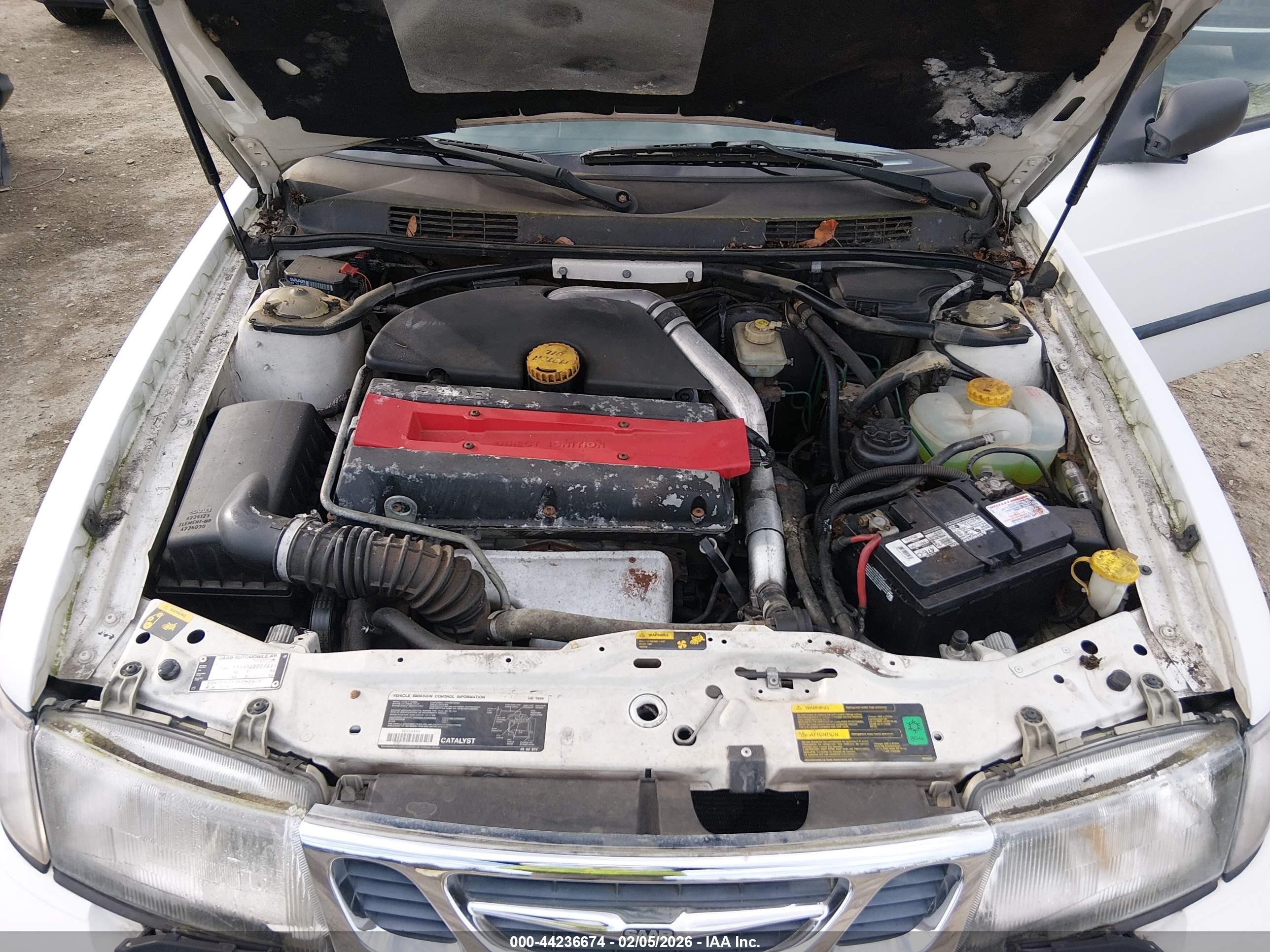 1999 Saab 9-3 Se White vin: YS3DF58N6X2007698