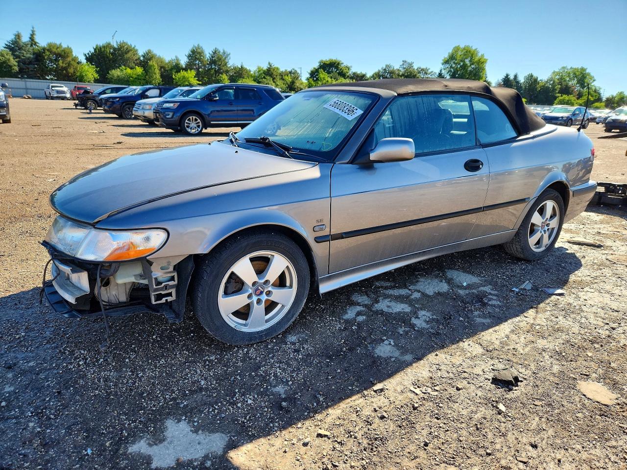 2002 Saab 9-3 Se Серый vin: YS3DF75K327013671