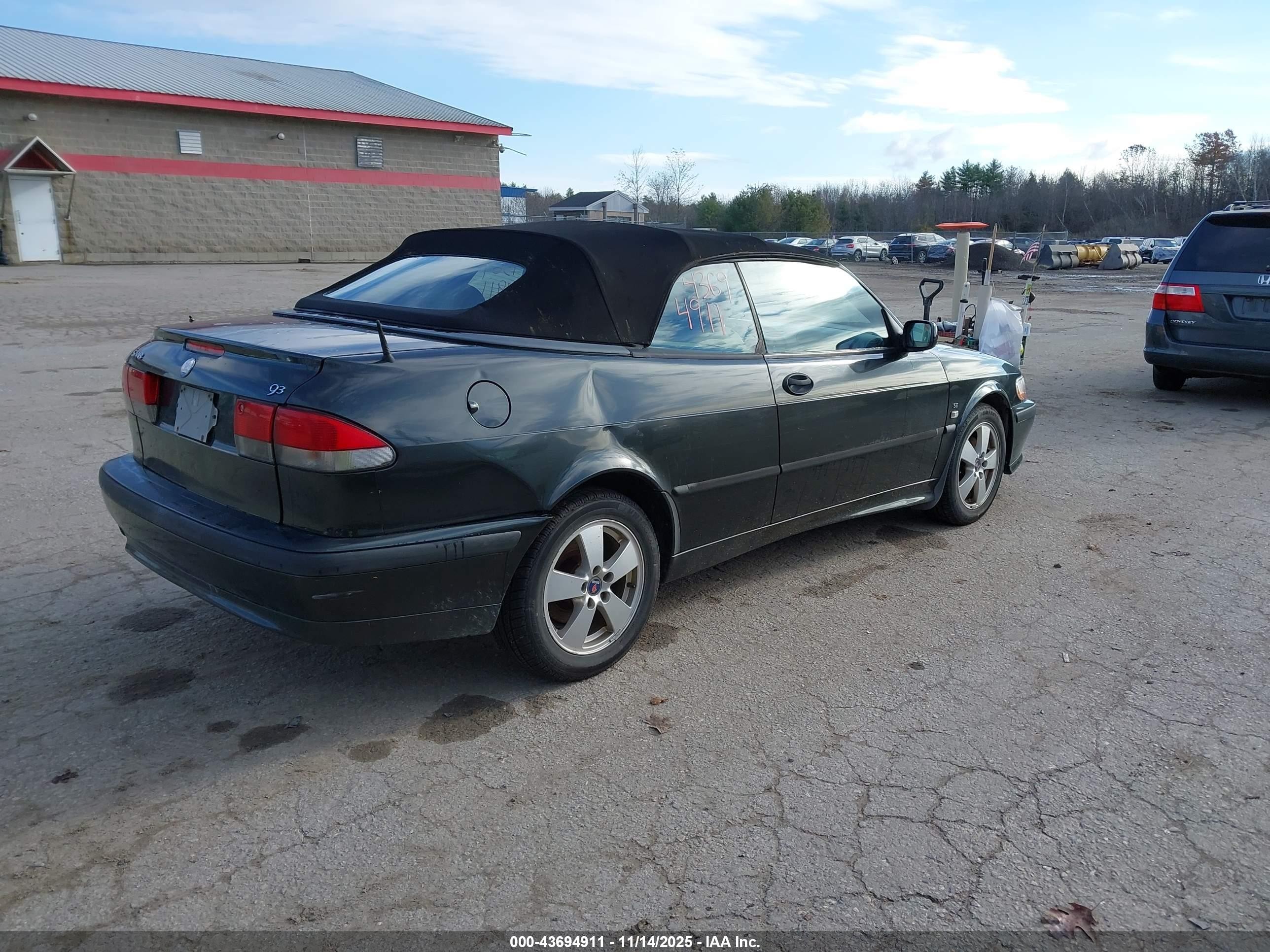 2003 Saab 9-3 Se Black vin: YS3DF75K337004860