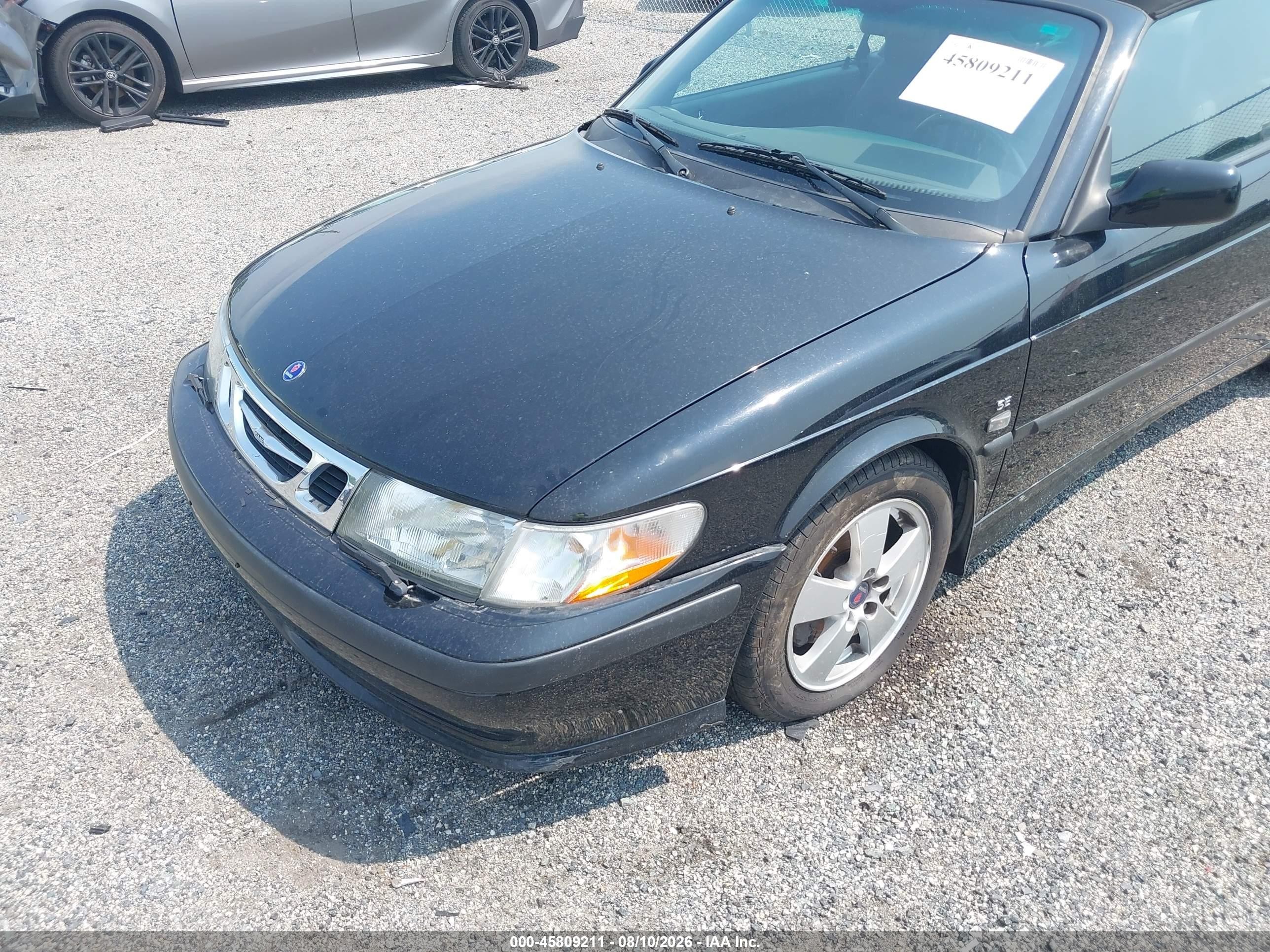 2002 Saab 9-3 Se Черный vin: YS3DF75K427012528