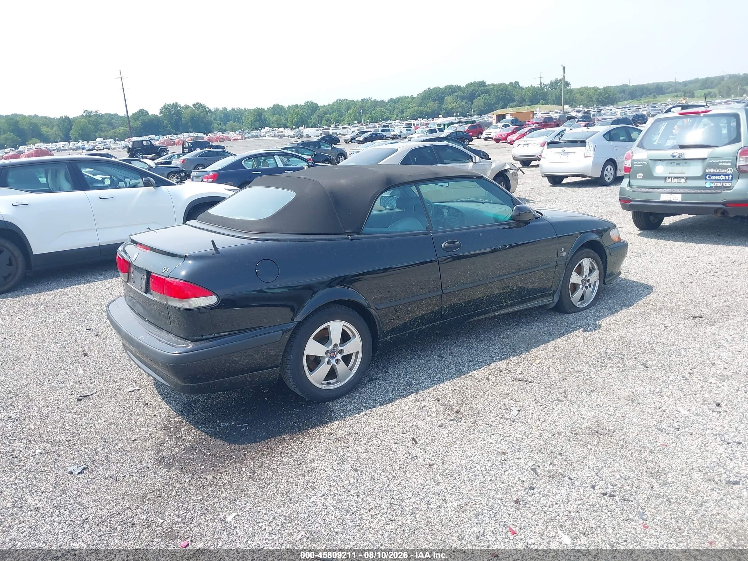 2002 Saab 9-3 Se Черный vin: YS3DF75K427012528