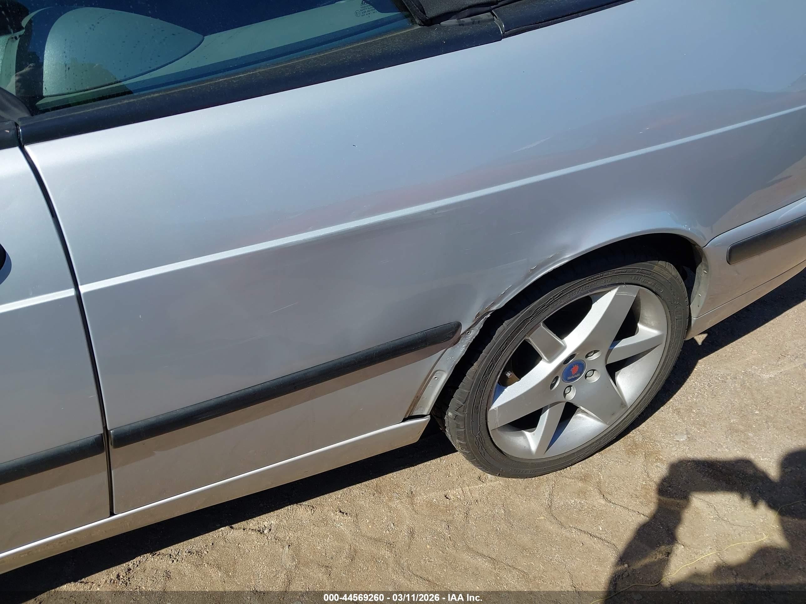 2002 Saab 9-3 Se Silver vin: YS3DF75K727015276