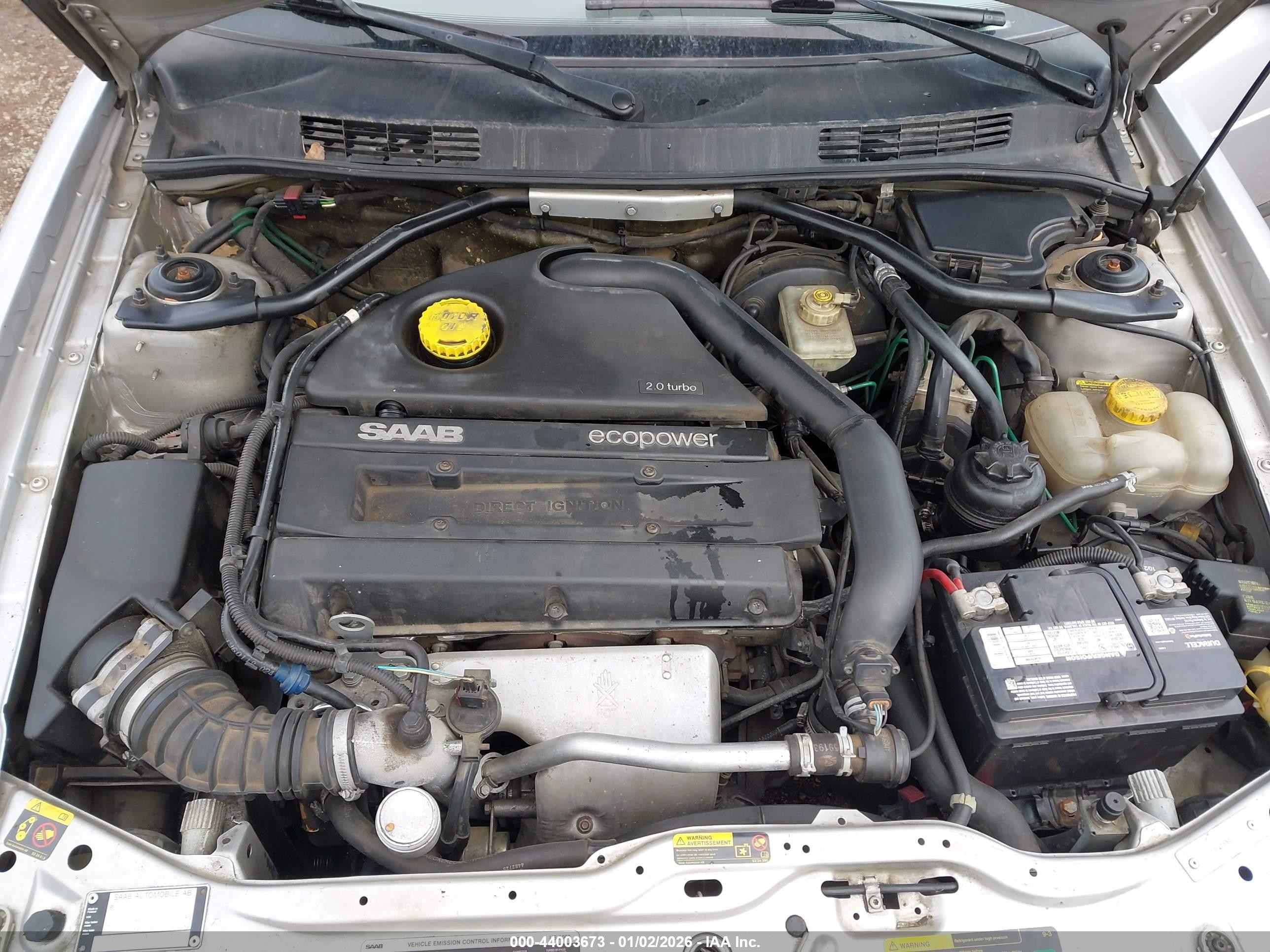 2002 Saab 9-3 Se Silver vin: YS3DF75K827012242