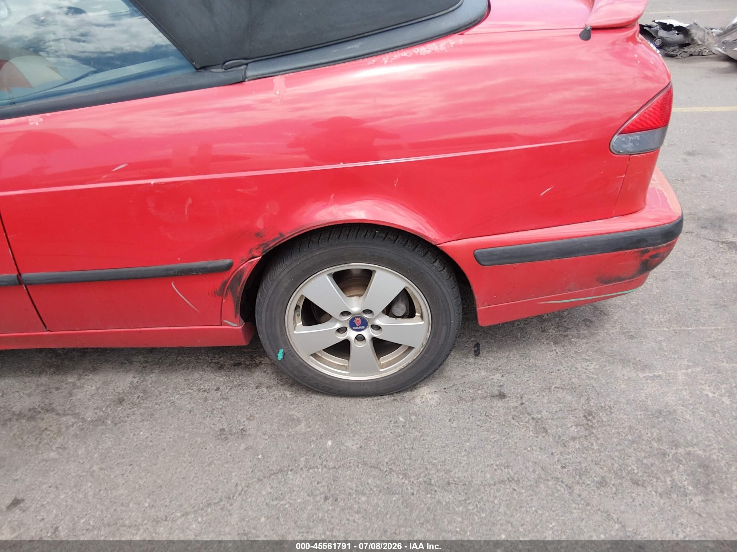 2002 Saab 9-3 Se Красный vin: YS3DF75KX27013229