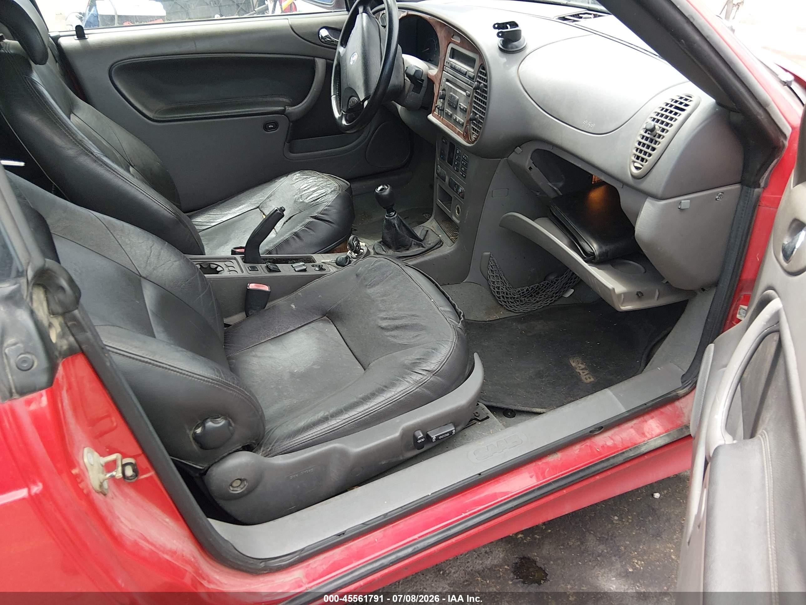 2002 Saab 9-3 Se Красный vin: YS3DF75KX27013229