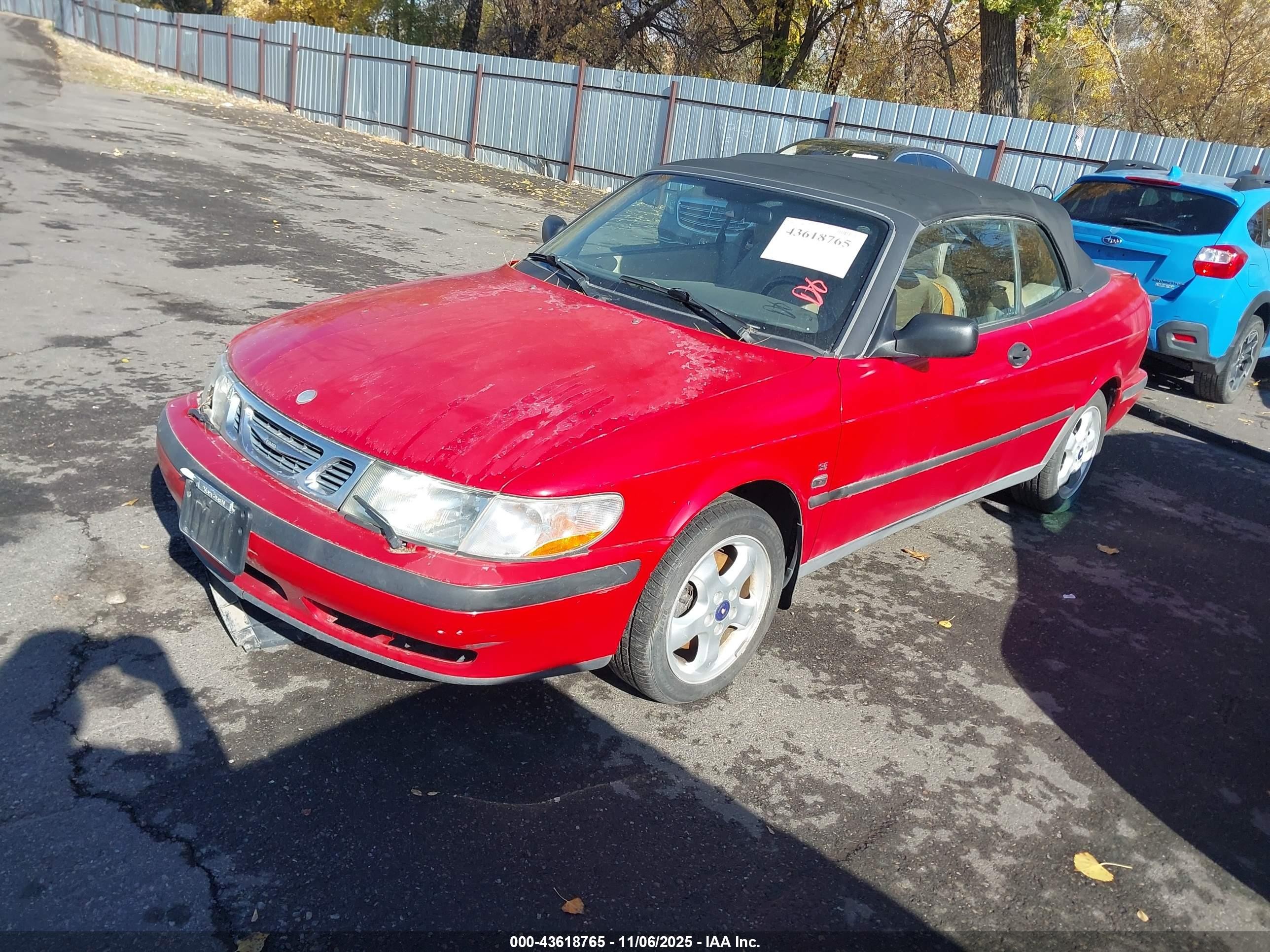 1999 Saab 9-3 Se Red vin: YS3DF75P5X7024934