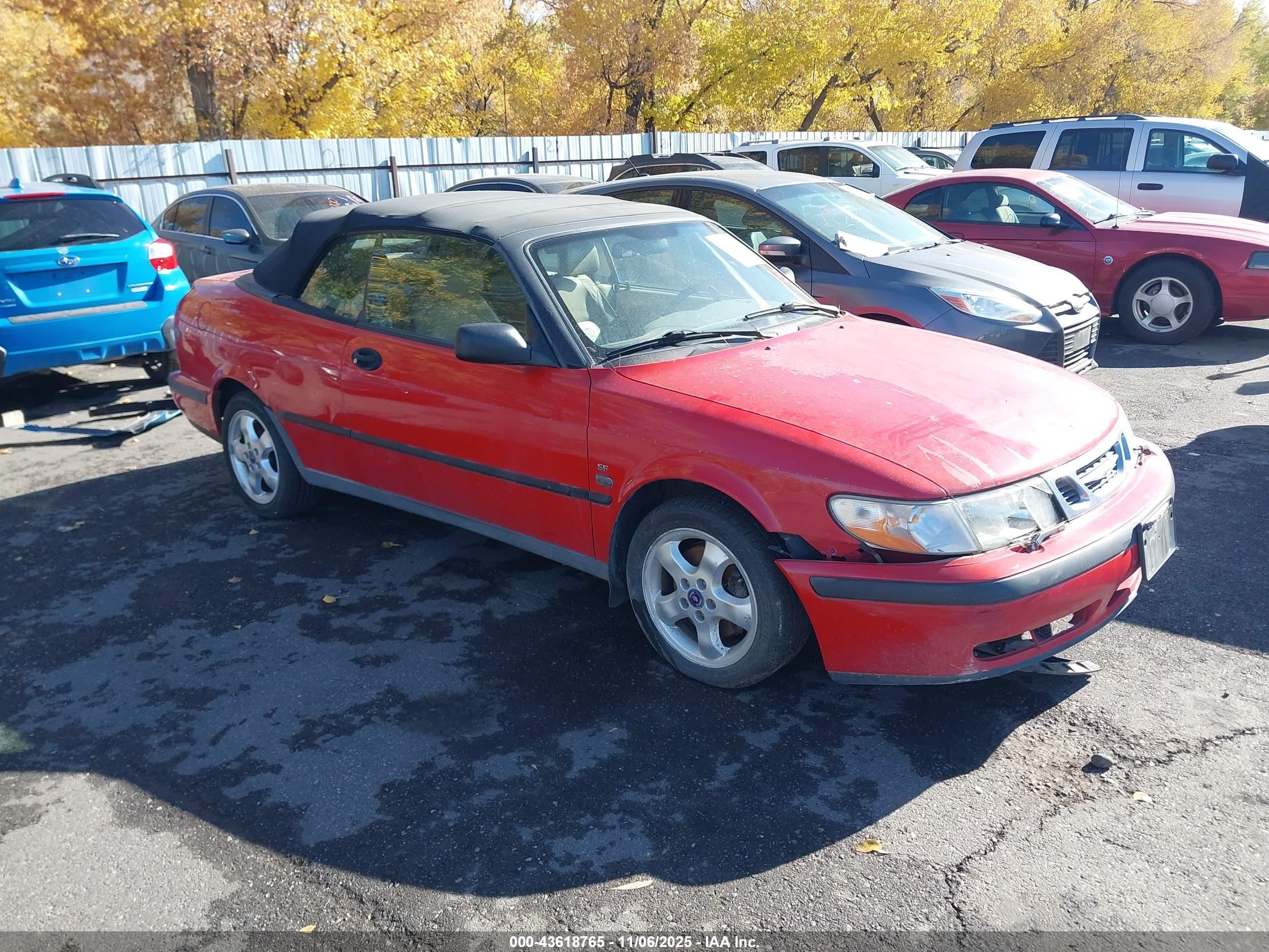 1999 Saab 9-3 Se Красный vin: YS3DF75P5X7024934