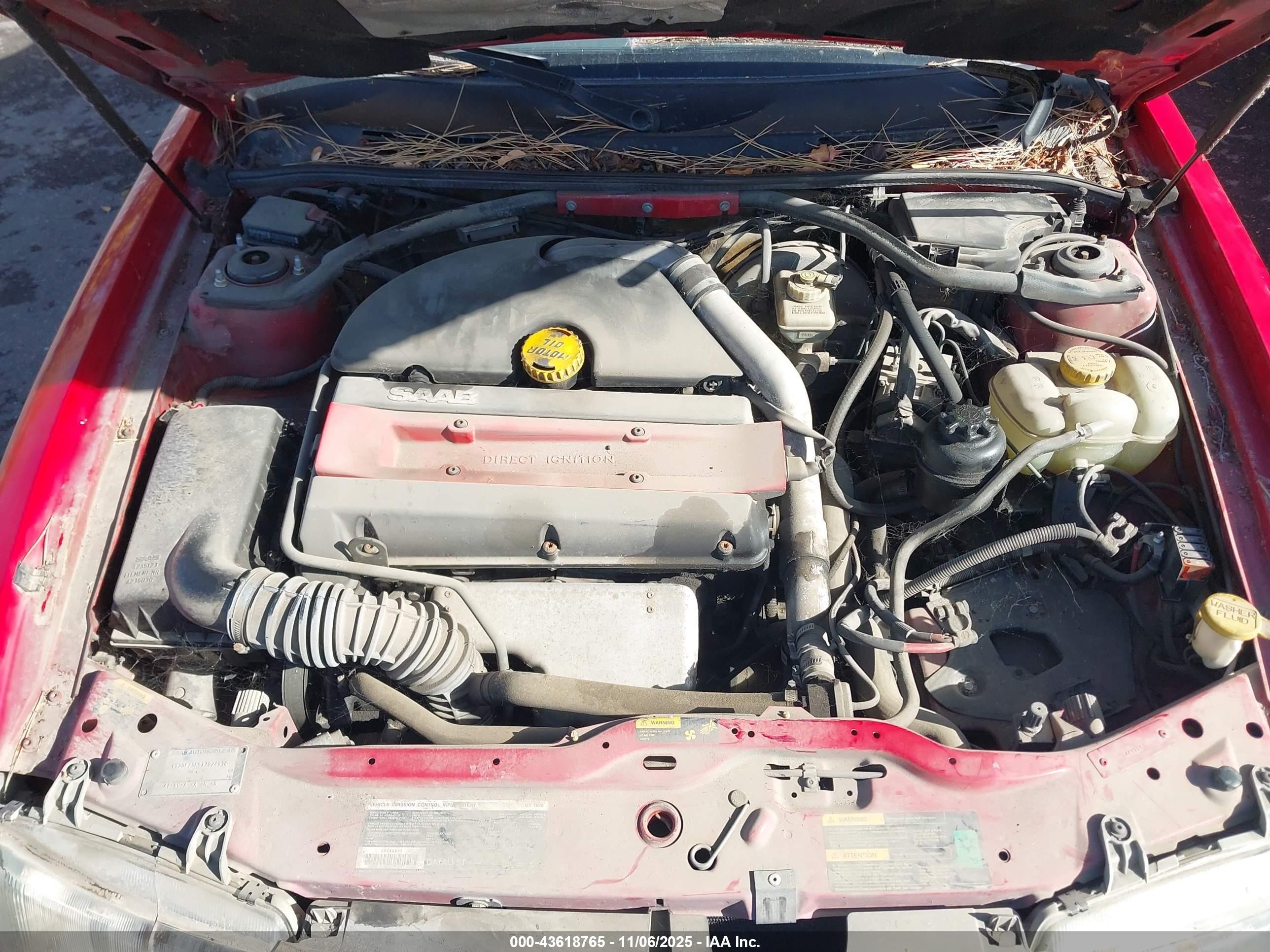 1999 Saab 9-3 Se Red vin: YS3DF75P5X7024934