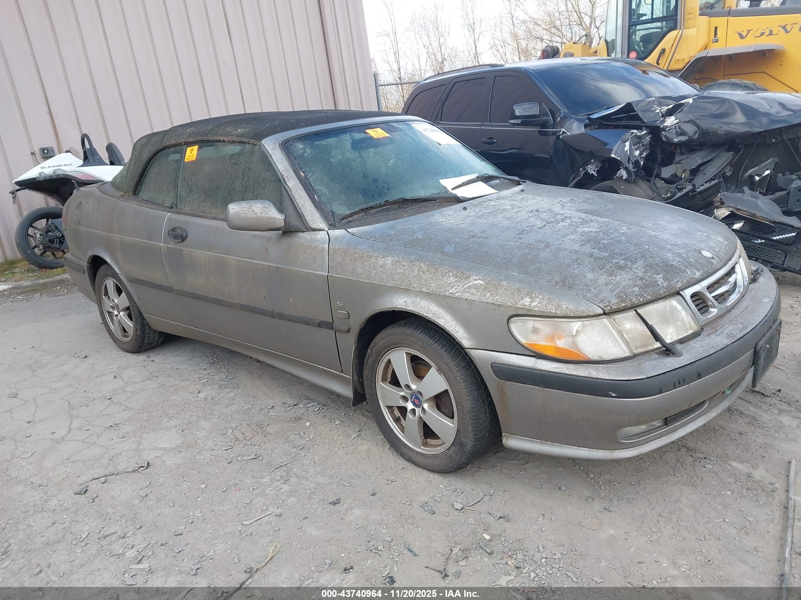 2003 Saab 9-3 Se Gray vin: YS3DF78K537007075