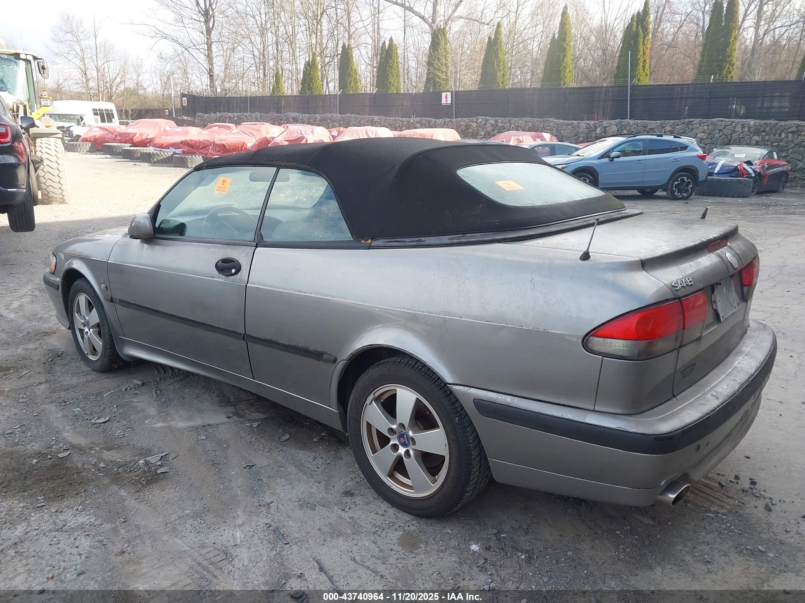 2003 Saab 9-3 Se Gray vin: YS3DF78K537007075