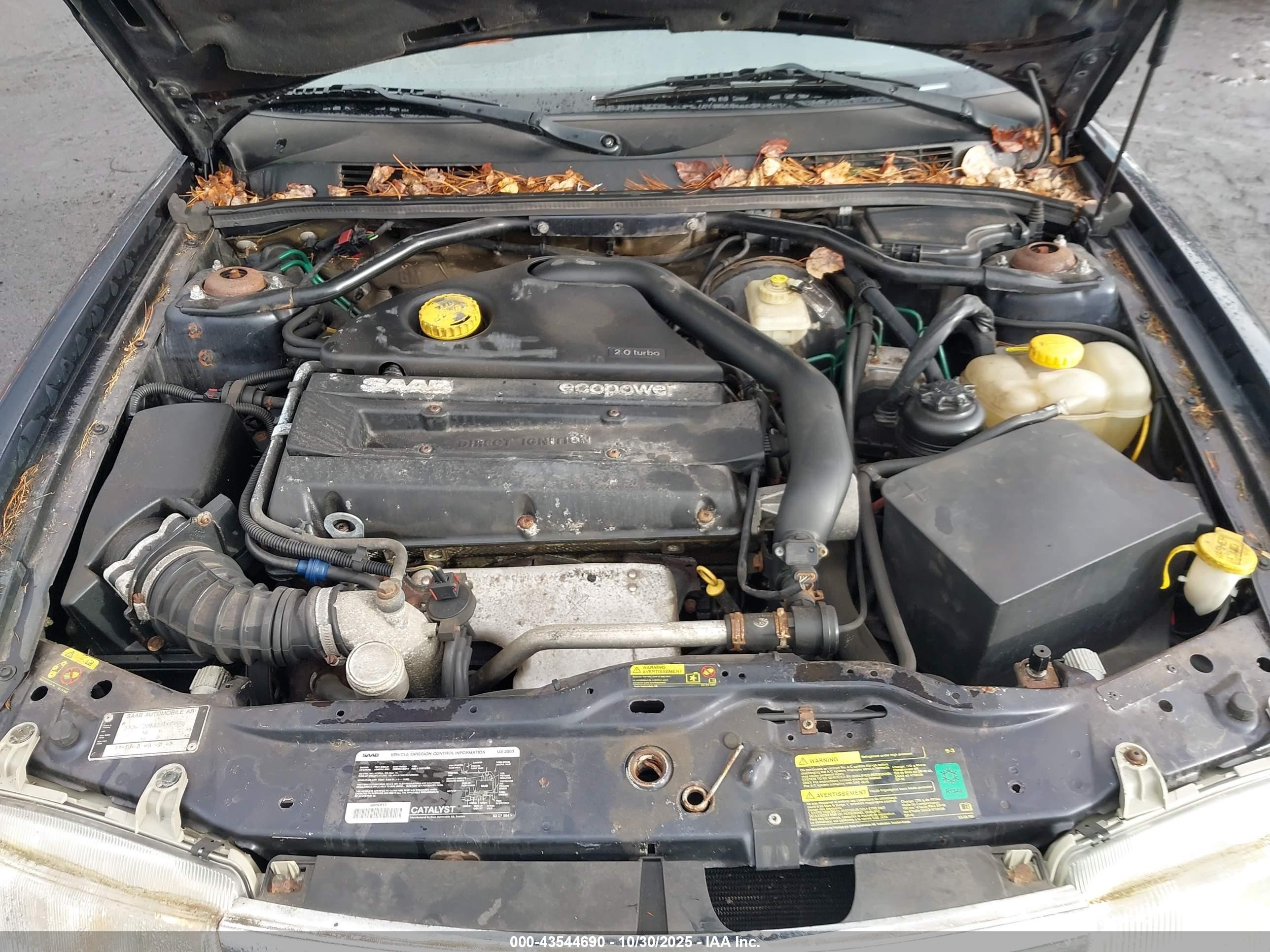 2003 Saab 9-3 Se Blue vin: YS3DF78KX37000610