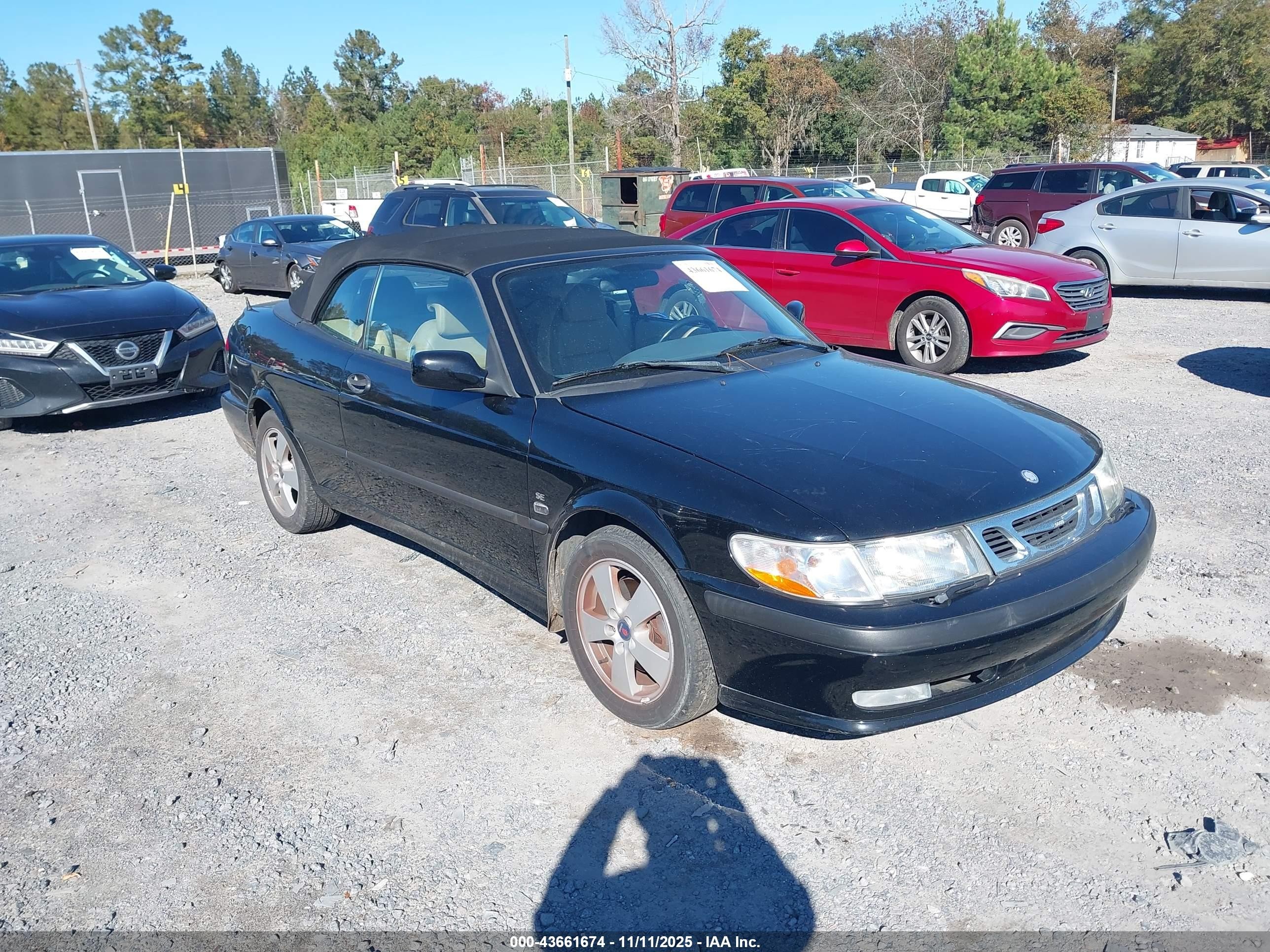 2003 Saab 9-3 Se Black vin: YS3DF78KX37009565
