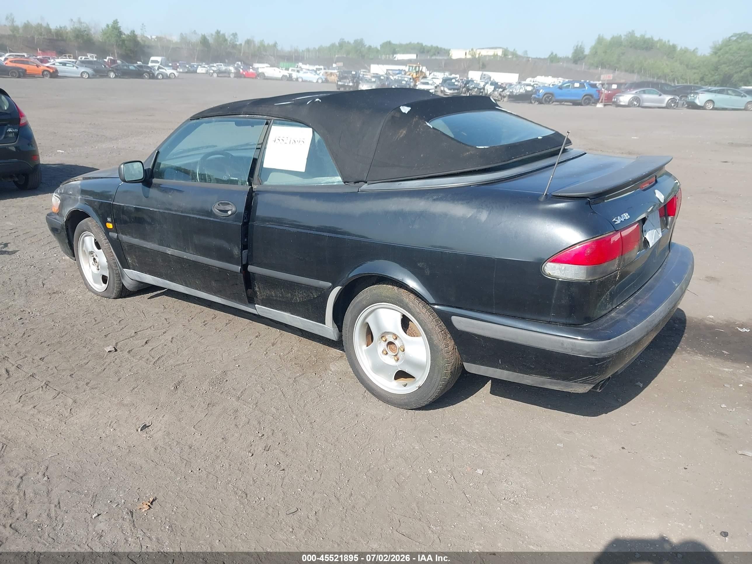 1999 Saab 9-3 Se Черный vin: YS3DF78N5X7002006