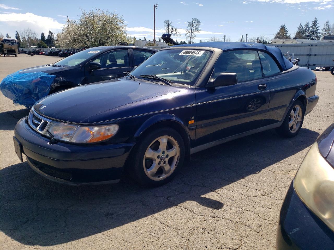 1999 Saab 9-3 Se Blue vin: YS3DF78N8X7023349