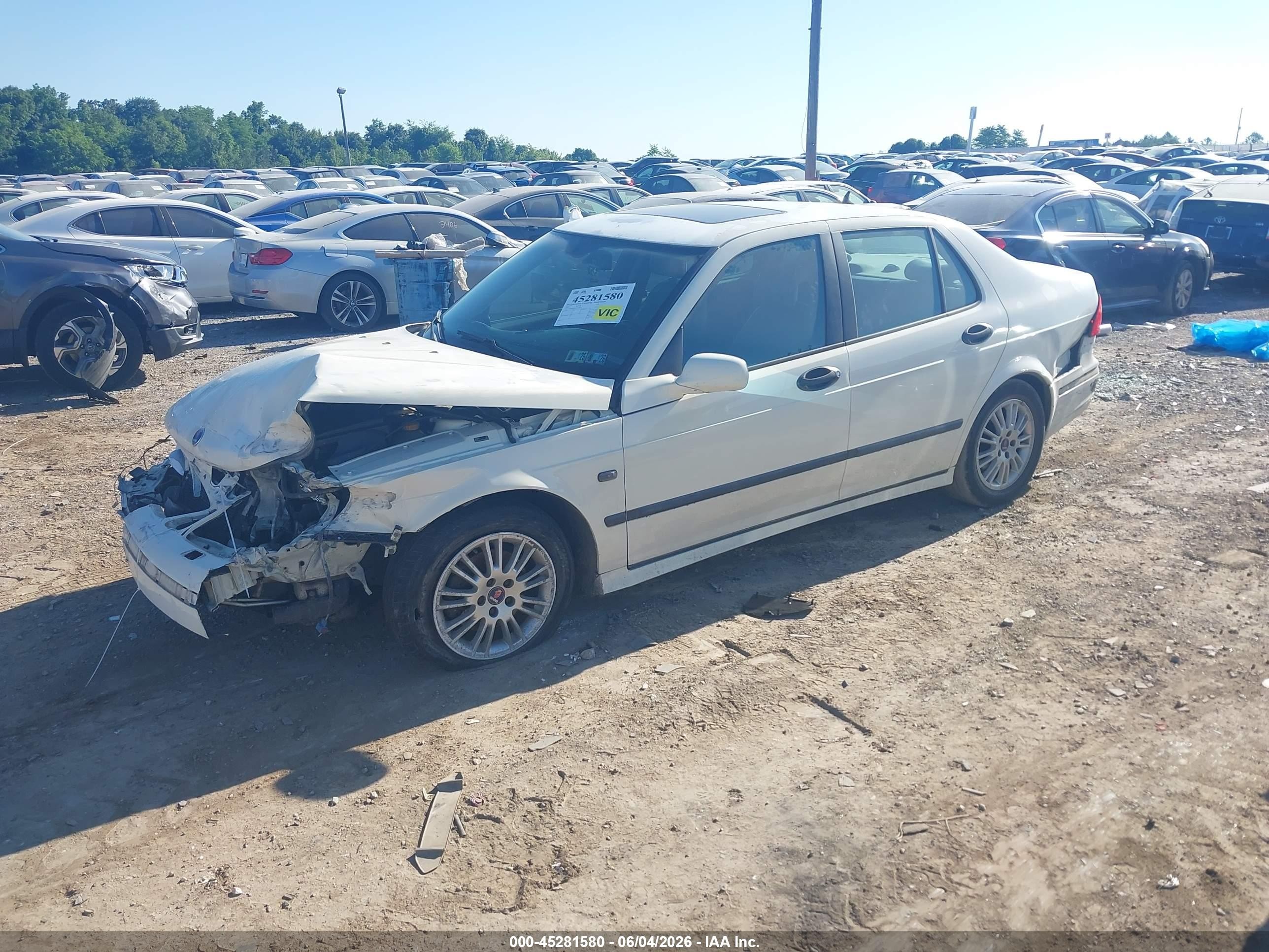 2005 Saab 9-5 Arc Белый vin: YS3ED49A953531824