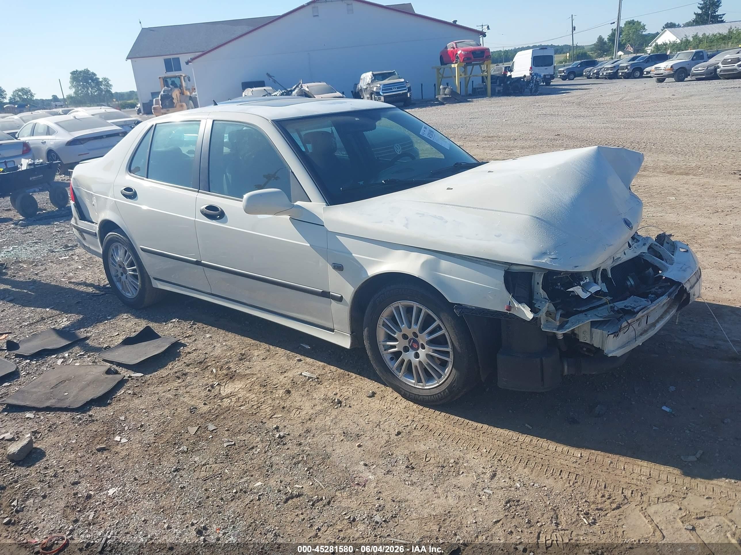 2005 Saab 9-5 Arc White vin: YS3ED49A953531824