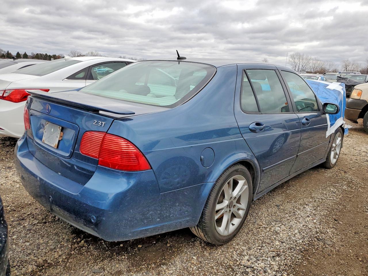 2007 Saab 9-5 2.3t Blue vin: YS3ED49G373508532
