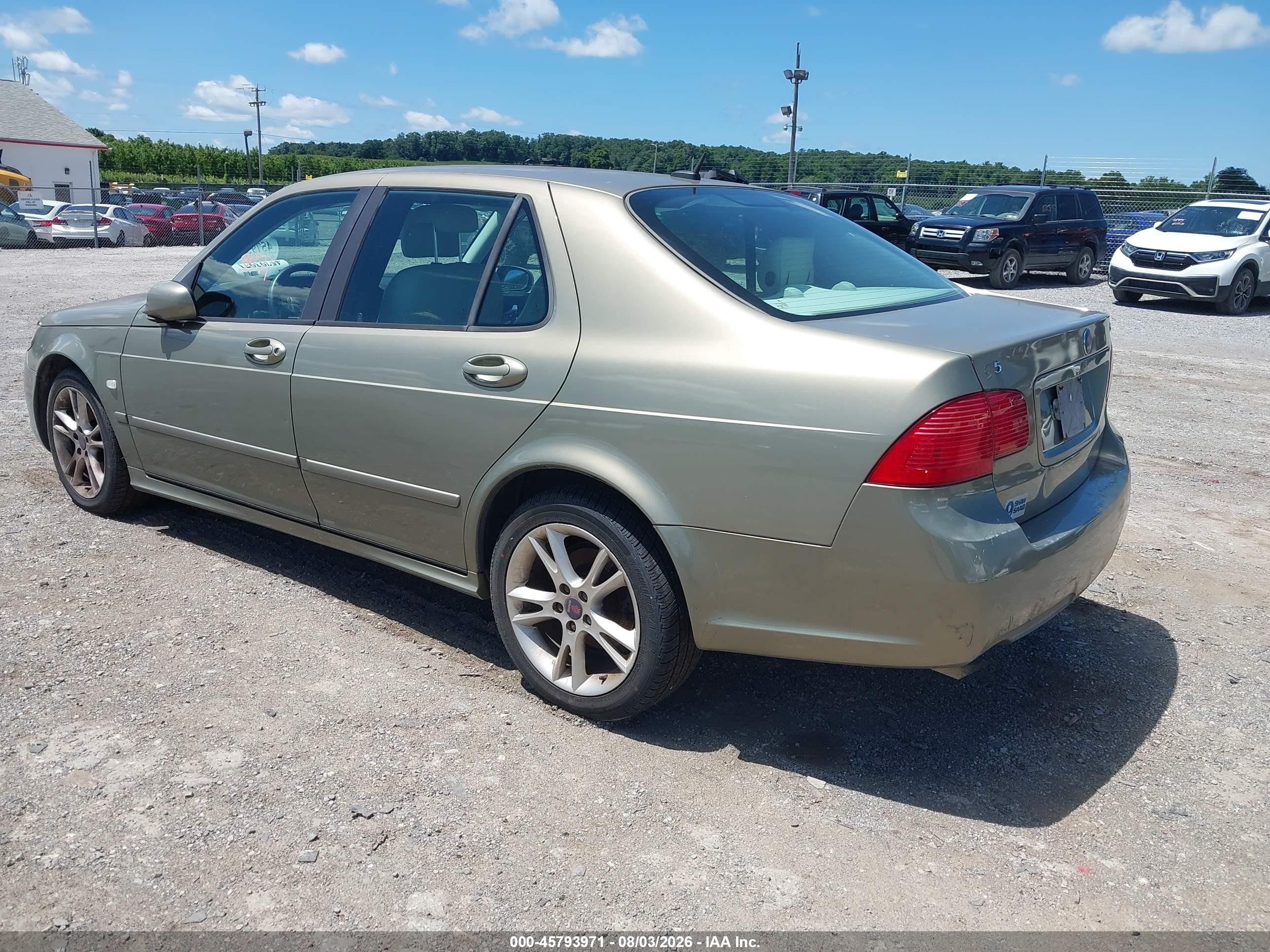 2008 Saab 9-5 2.3t Зеленый vin: YS3ED49G783508924