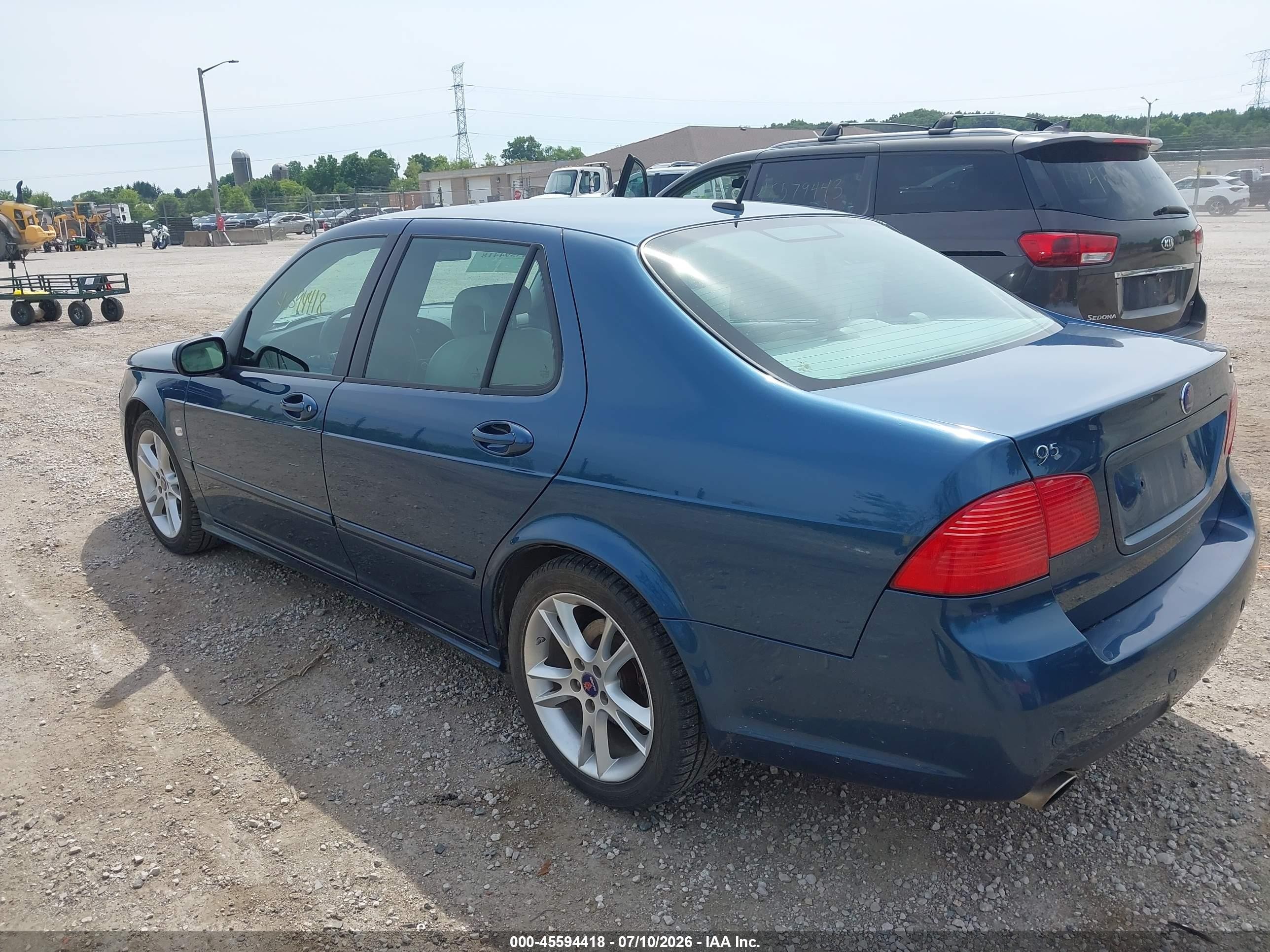 2008 Saab 9-5 2.3t Dark Blue vin: YS3ED49G883513677