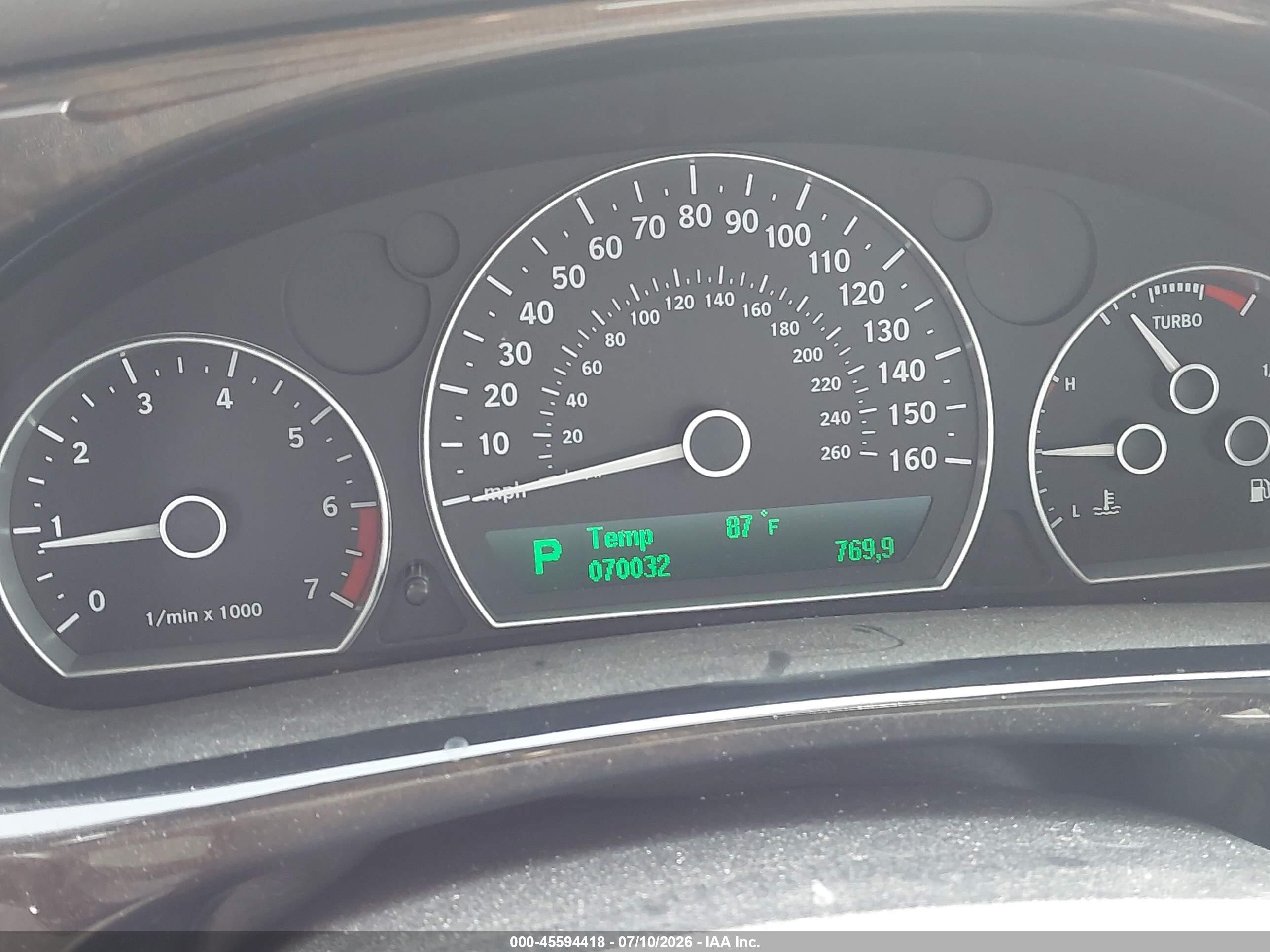 2008 Saab 9-5 2.3t Dark Blue vin: YS3ED49G883513677
