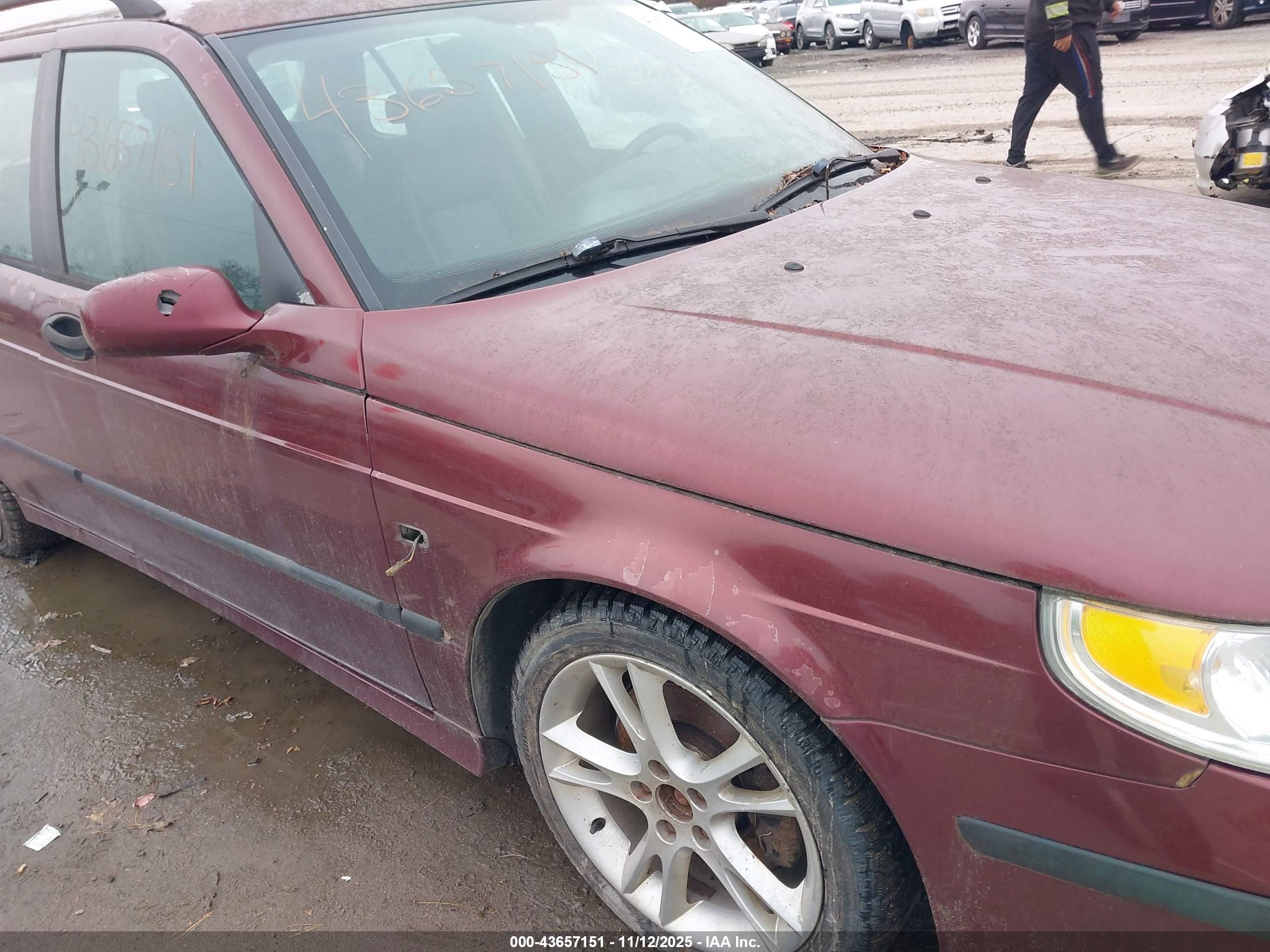 2004 Saab 9-5 Arc Бордовый vin: YS3ED59A443503949