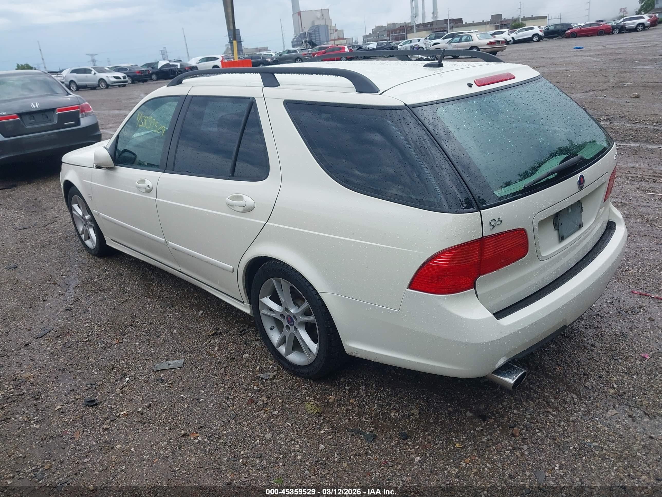 2009 Saab 9-5 2.3t Белый vin: YS3ED59G193502298