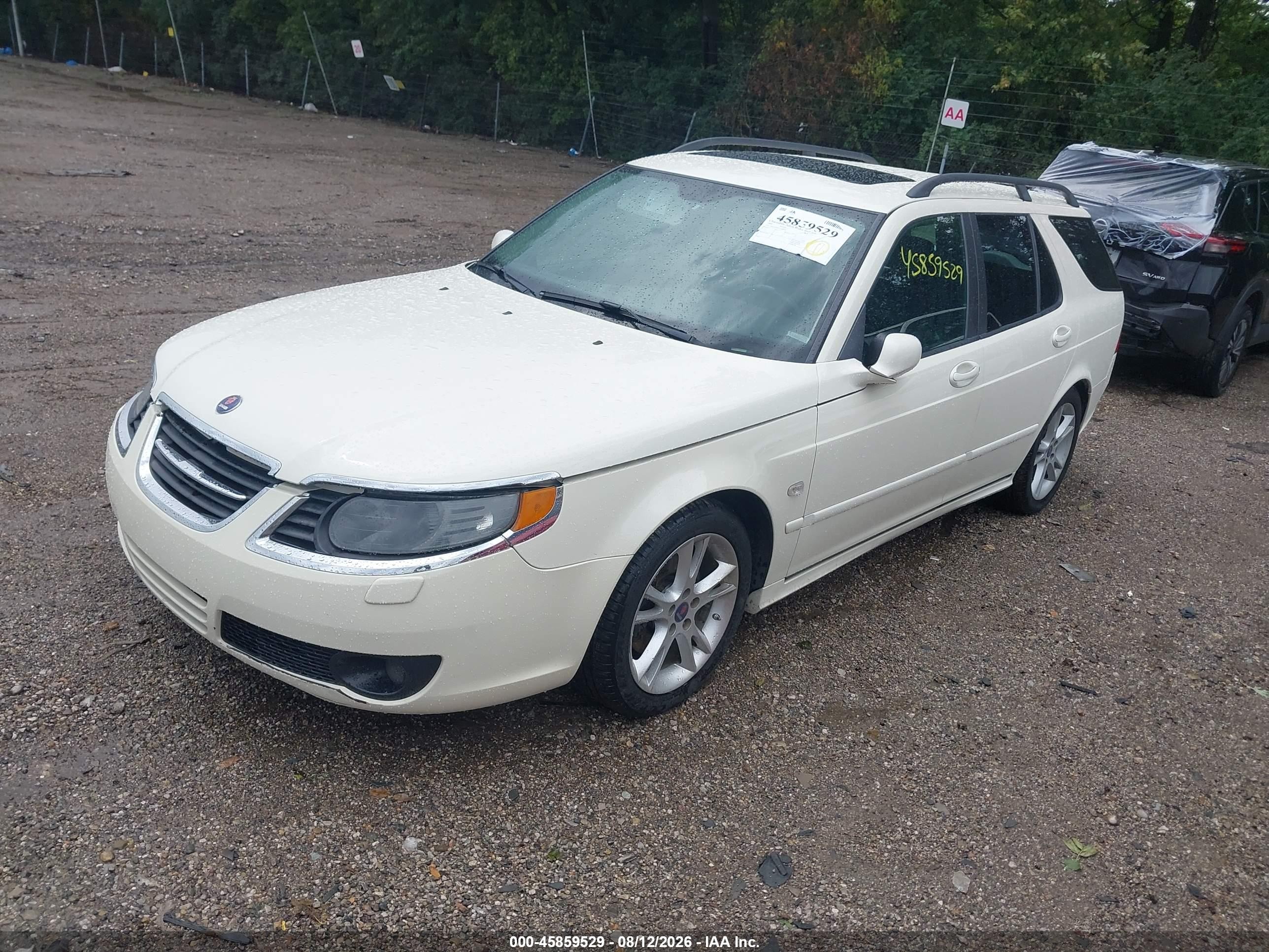 2009 Saab 9-5 2.3t Белый vin: YS3ED59G193502298