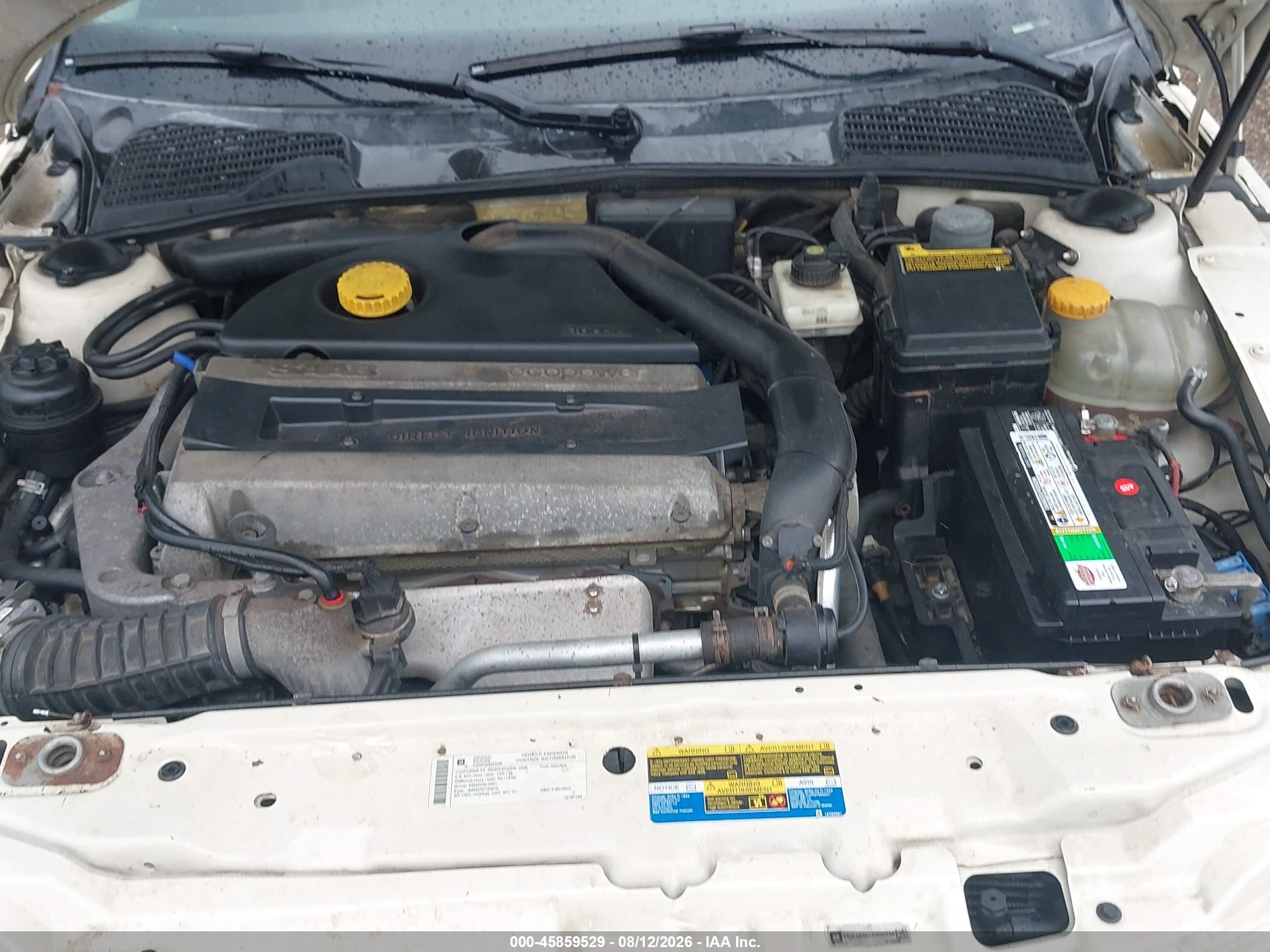 2009 Saab 9-5 2.3t Белый vin: YS3ED59G193502298