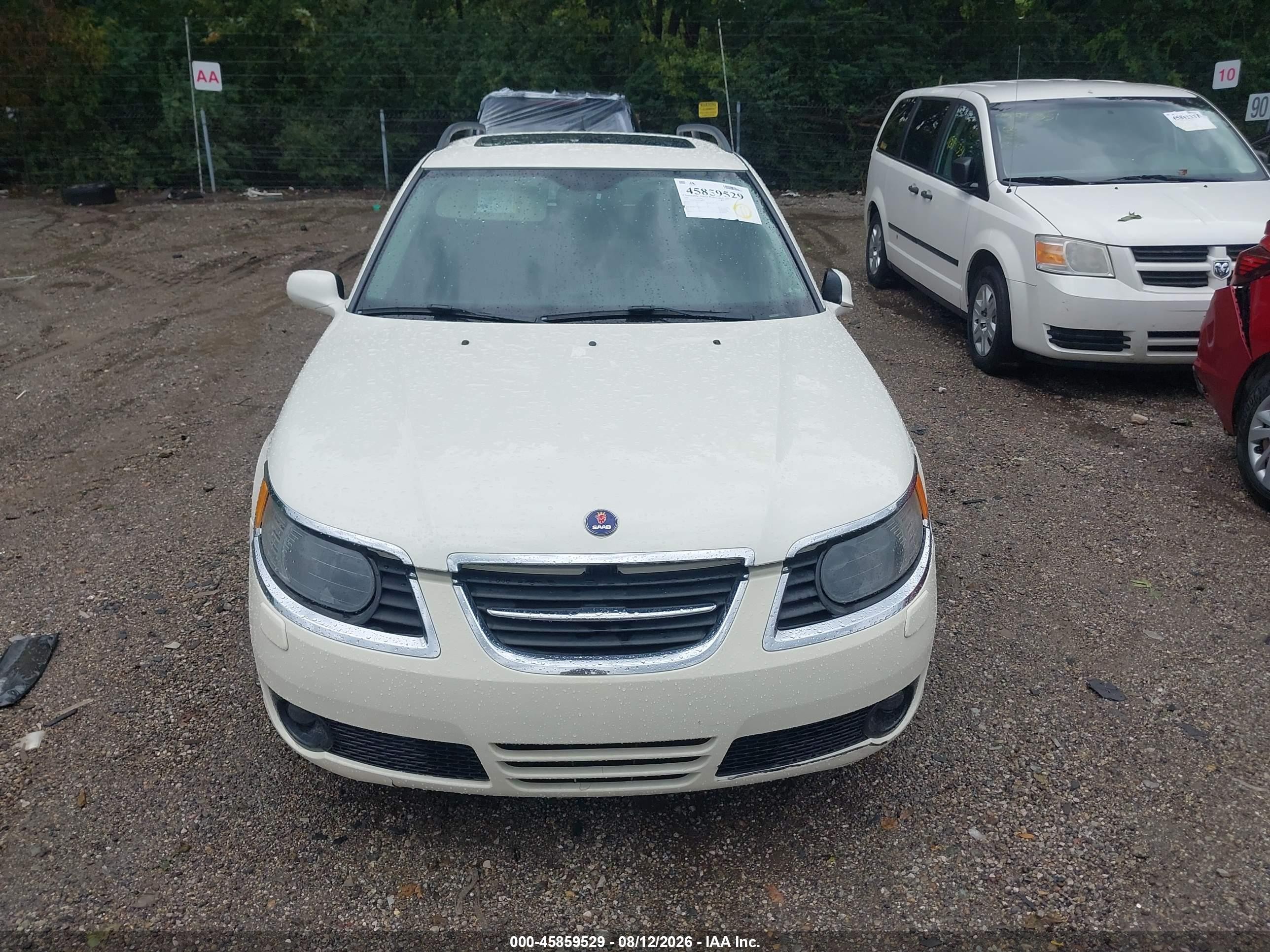 2009 Saab 9-5 2.3t Белый vin: YS3ED59G193502298