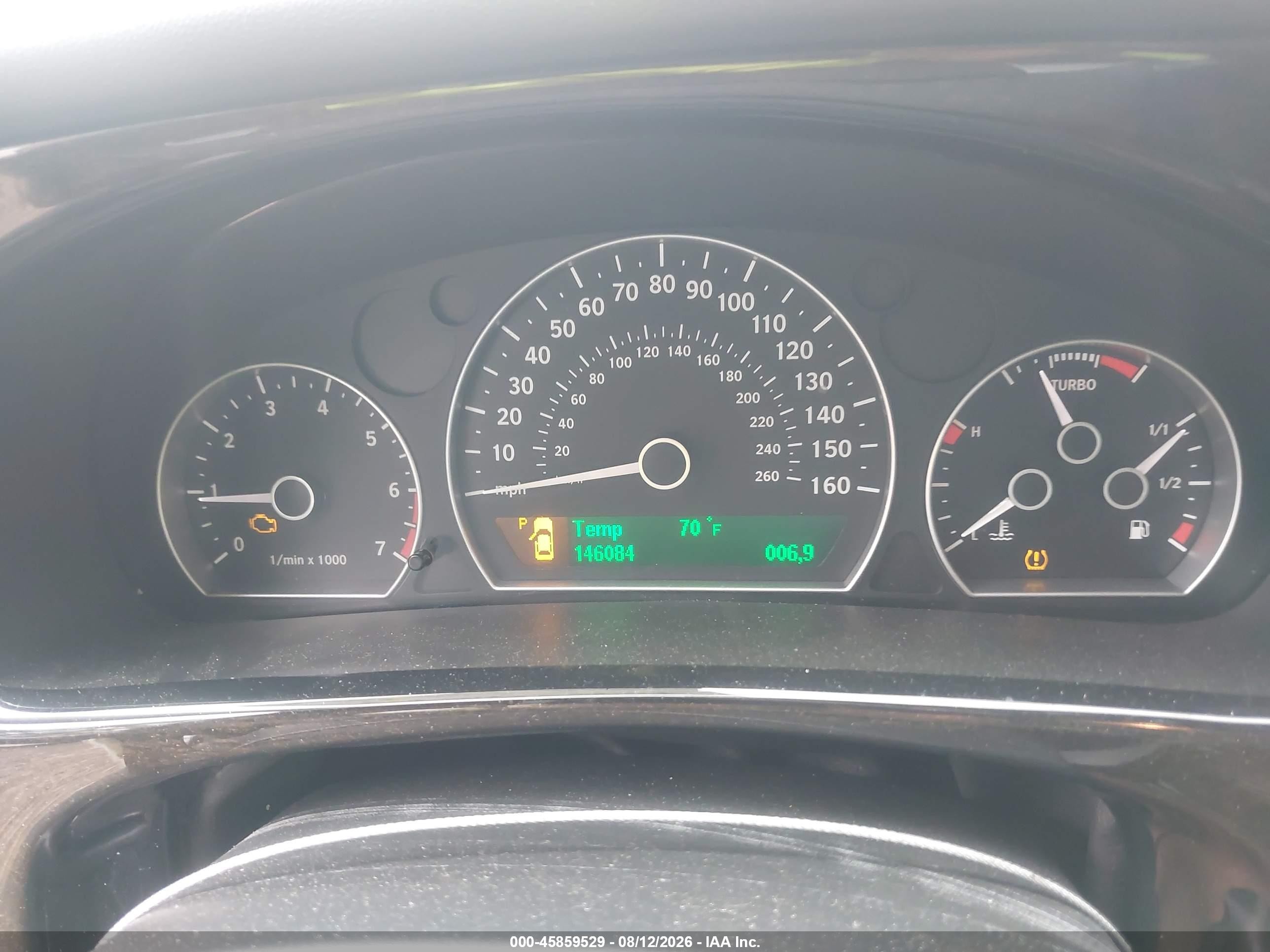 2009 Saab 9-5 2.3t Белый vin: YS3ED59G193502298