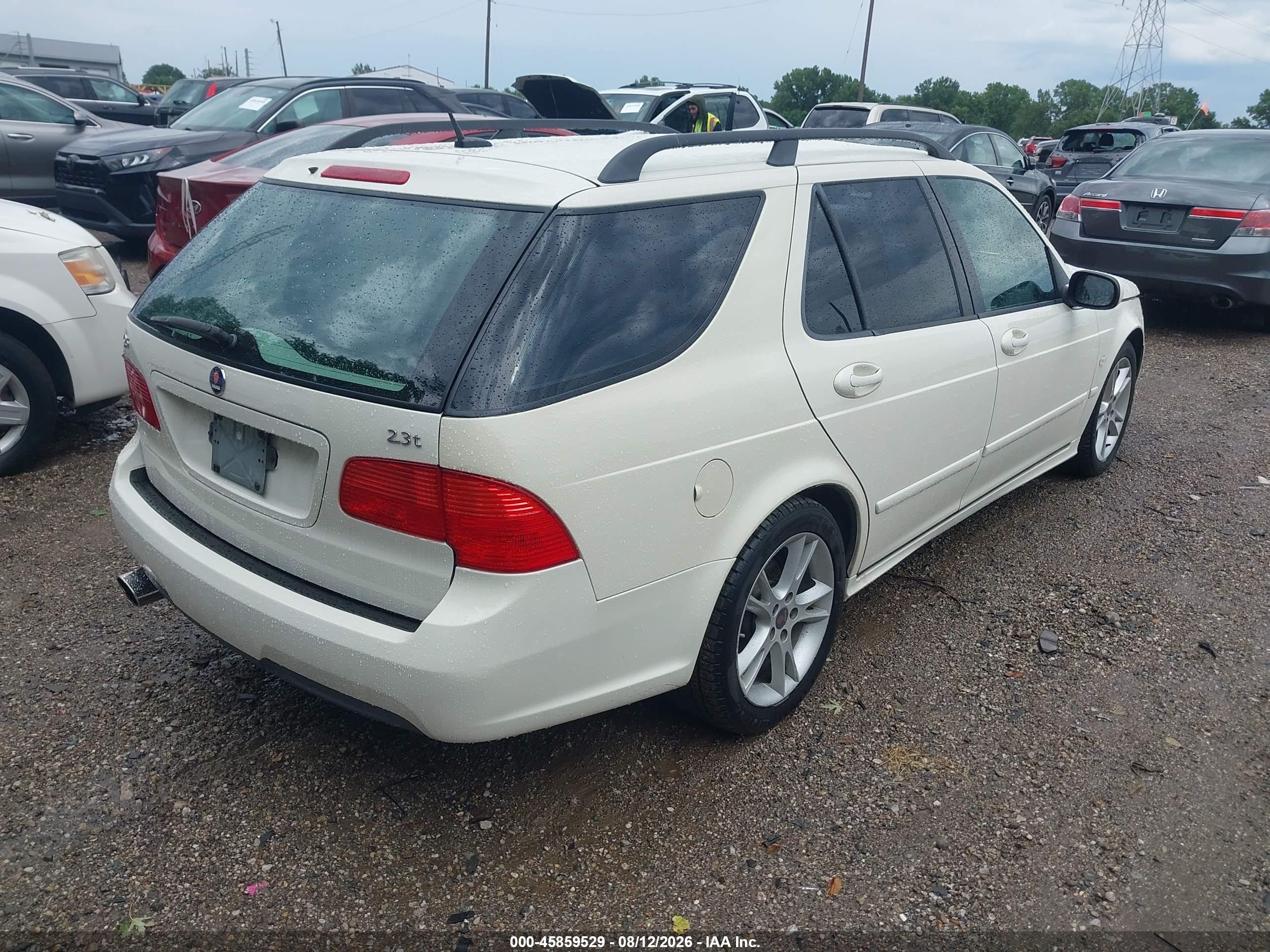 2009 Saab 9-5 2.3t Белый vin: YS3ED59G193502298