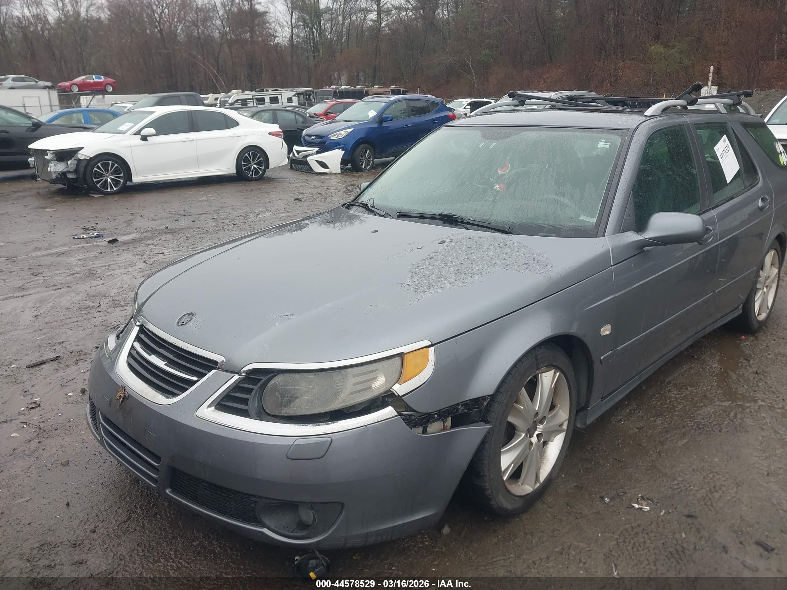 2008 Saab 9-5 Aero Blue vin: YS3EH59G683501165