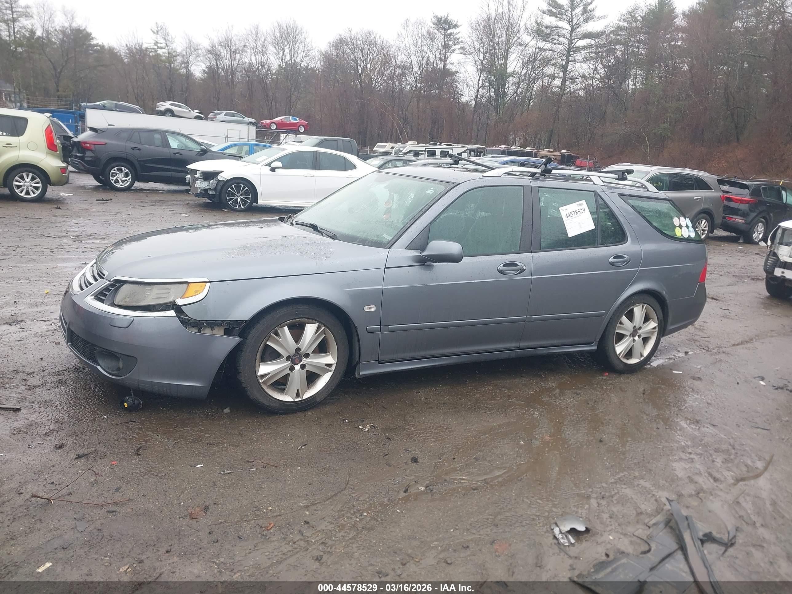 2008 Saab 9-5 Aero Blue vin: YS3EH59G683501165