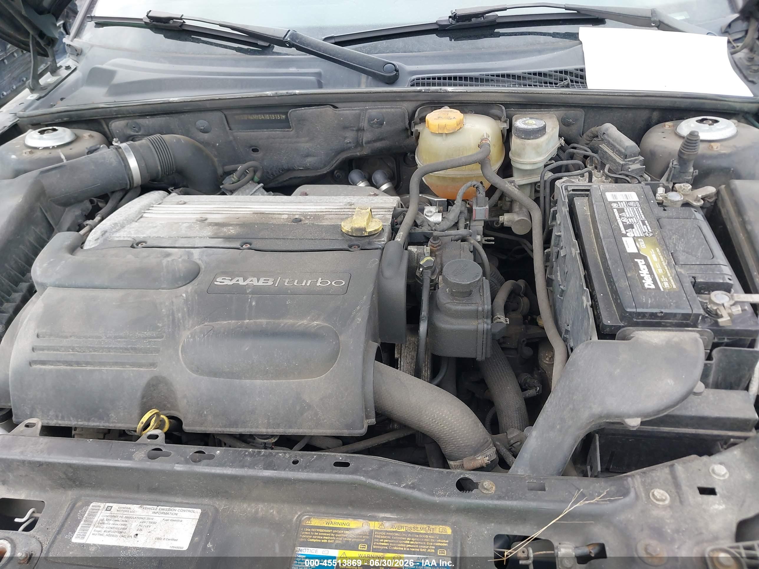 2010 Saab 9-3   Black vin: YS3FA4MY6A1613131