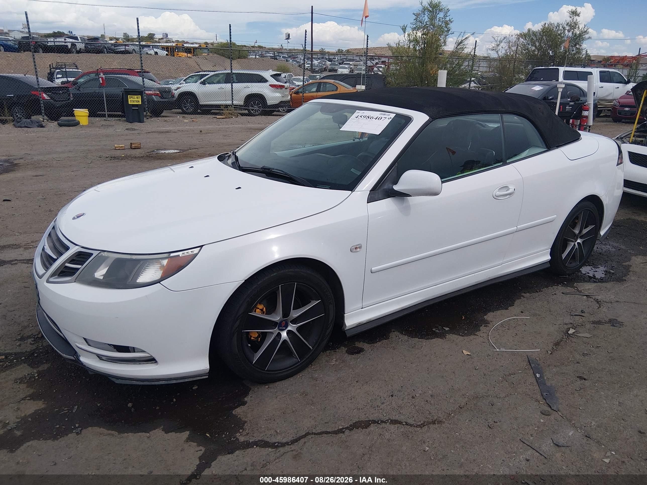 2011 Saab 9-3 Turbo4 Белый vin: YS3FA7CYXB1306498
