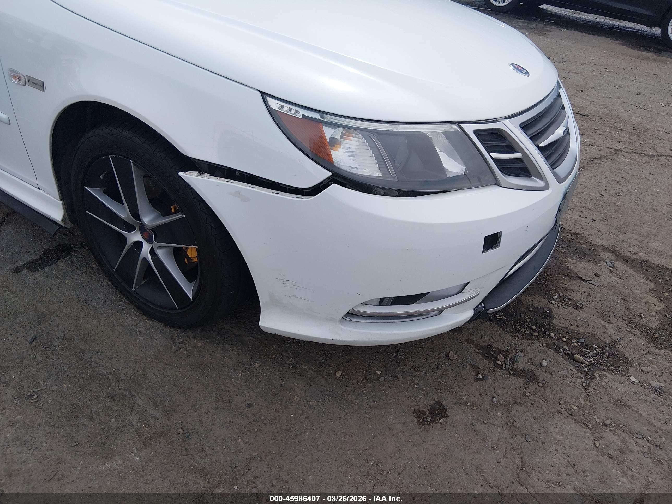 2011 Saab 9-3 Turbo4 Белый vin: YS3FA7CYXB1306498
