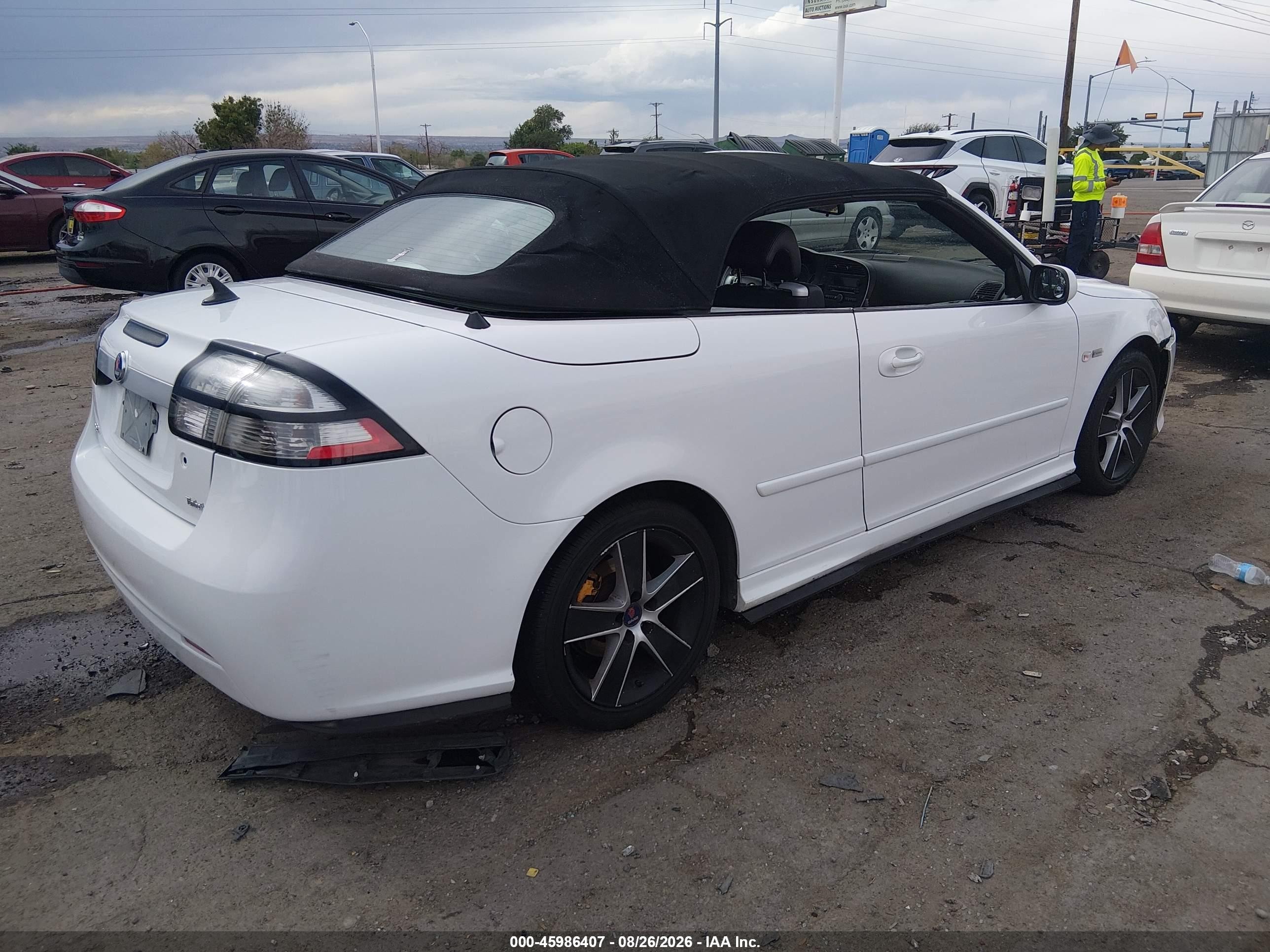 2011 Saab 9-3 Turbo4 Белый vin: YS3FA7CYXB1306498