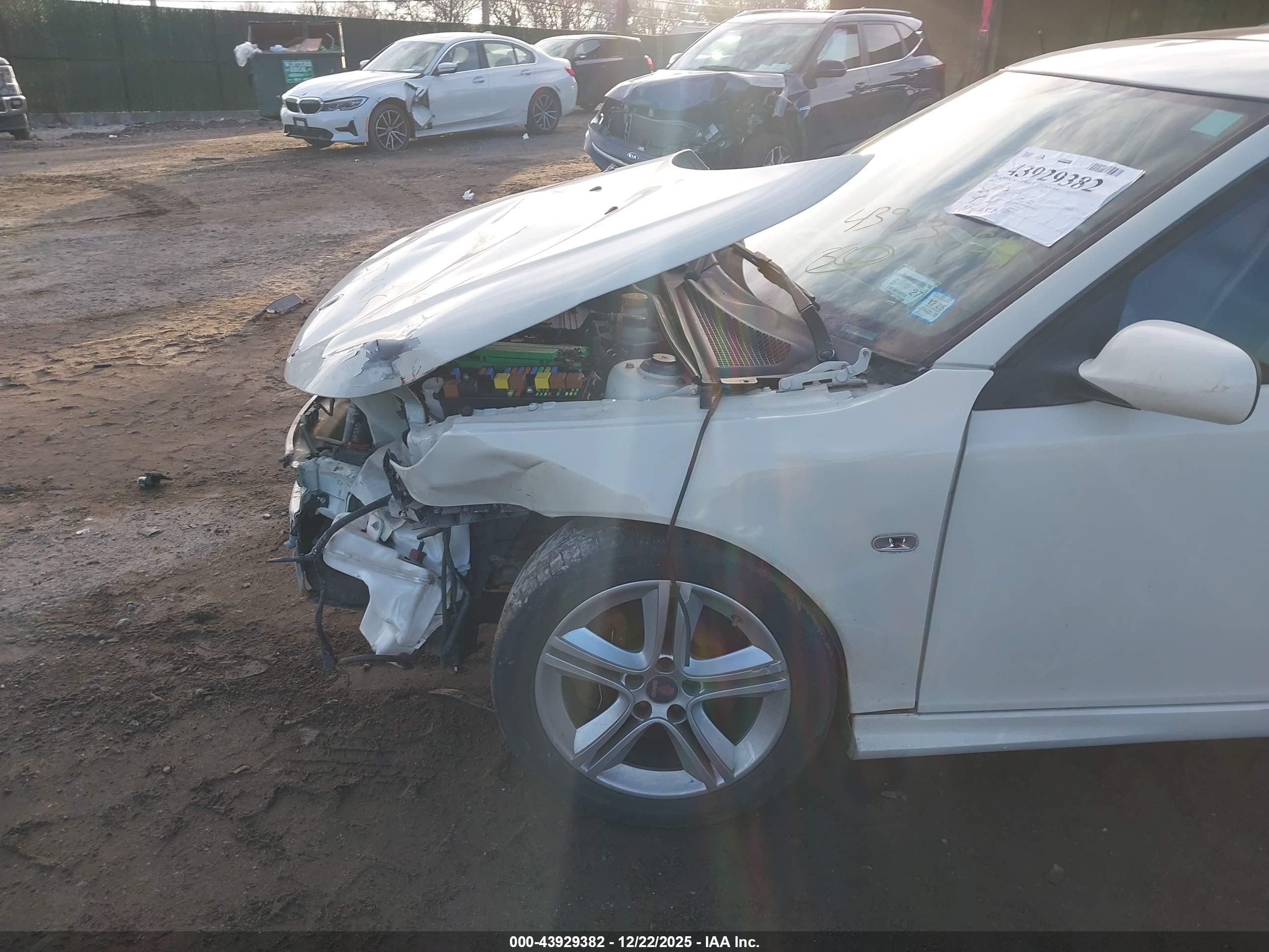2009 Saab 9-3 2.0t White vin: YS3FB42Y491016412