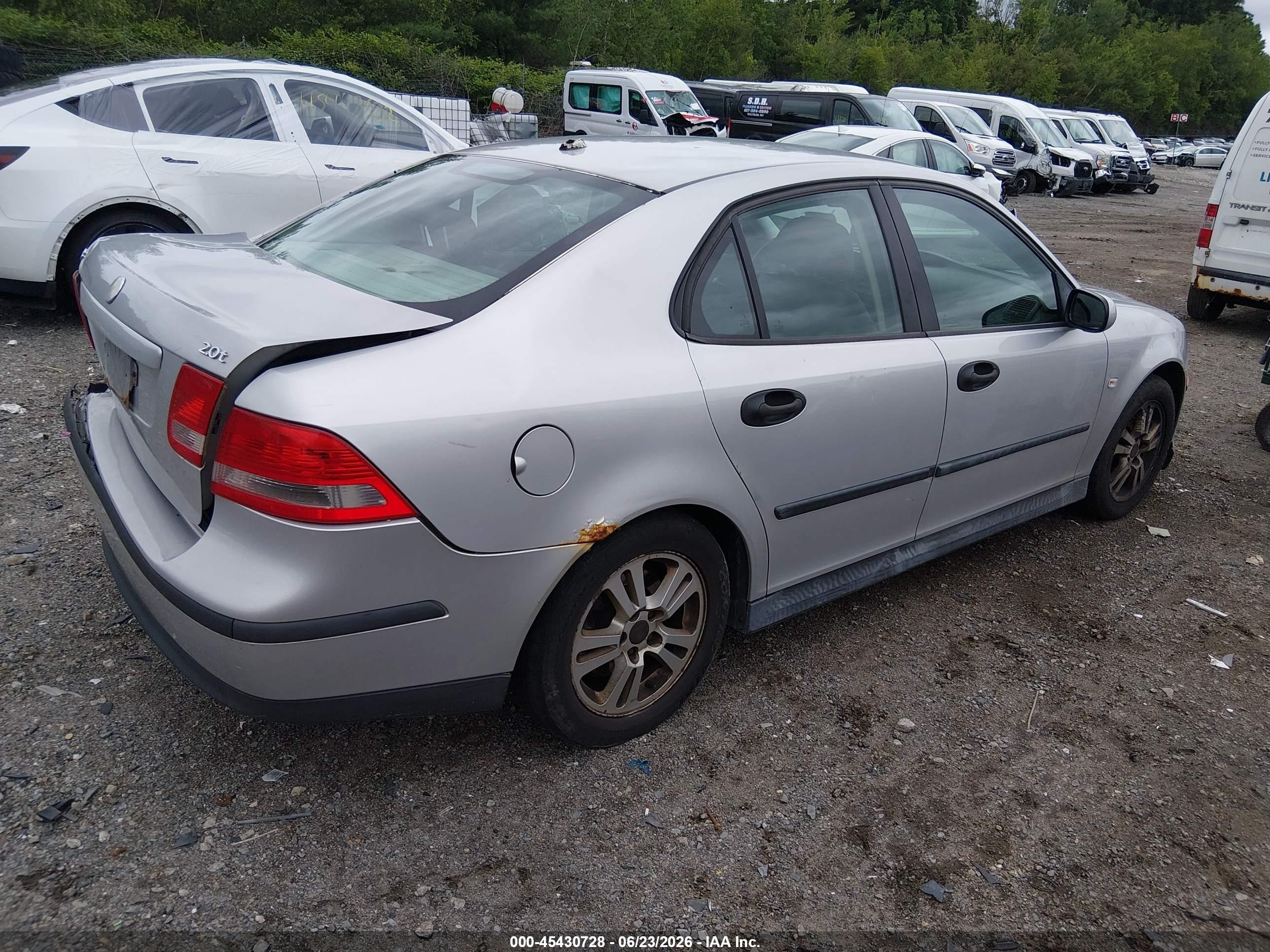 2005 Saab 9-3 Linear Silver vin: YS3FB45S551028134