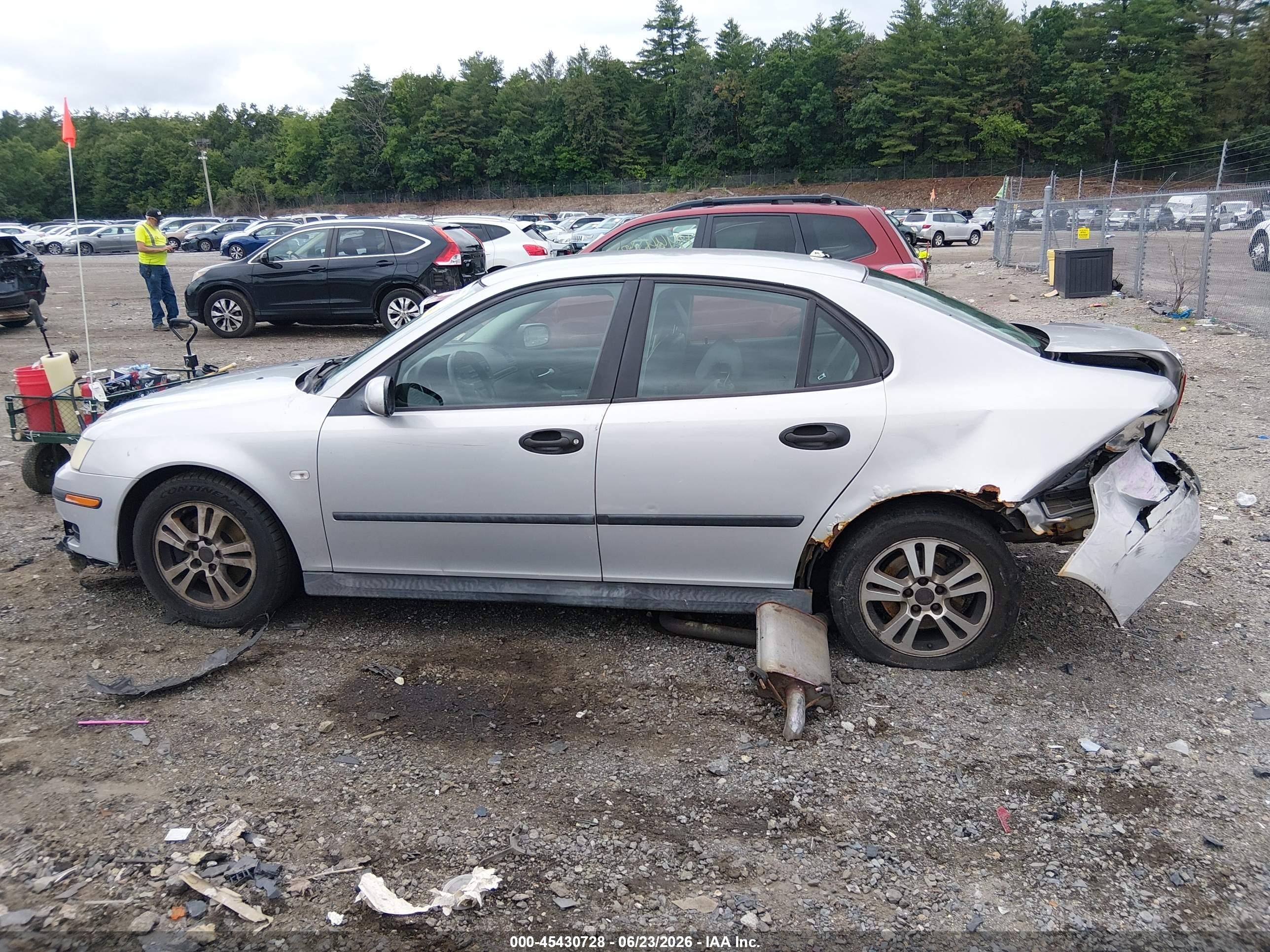 2005 Saab 9-3 Linear Silver vin: YS3FB45S551028134