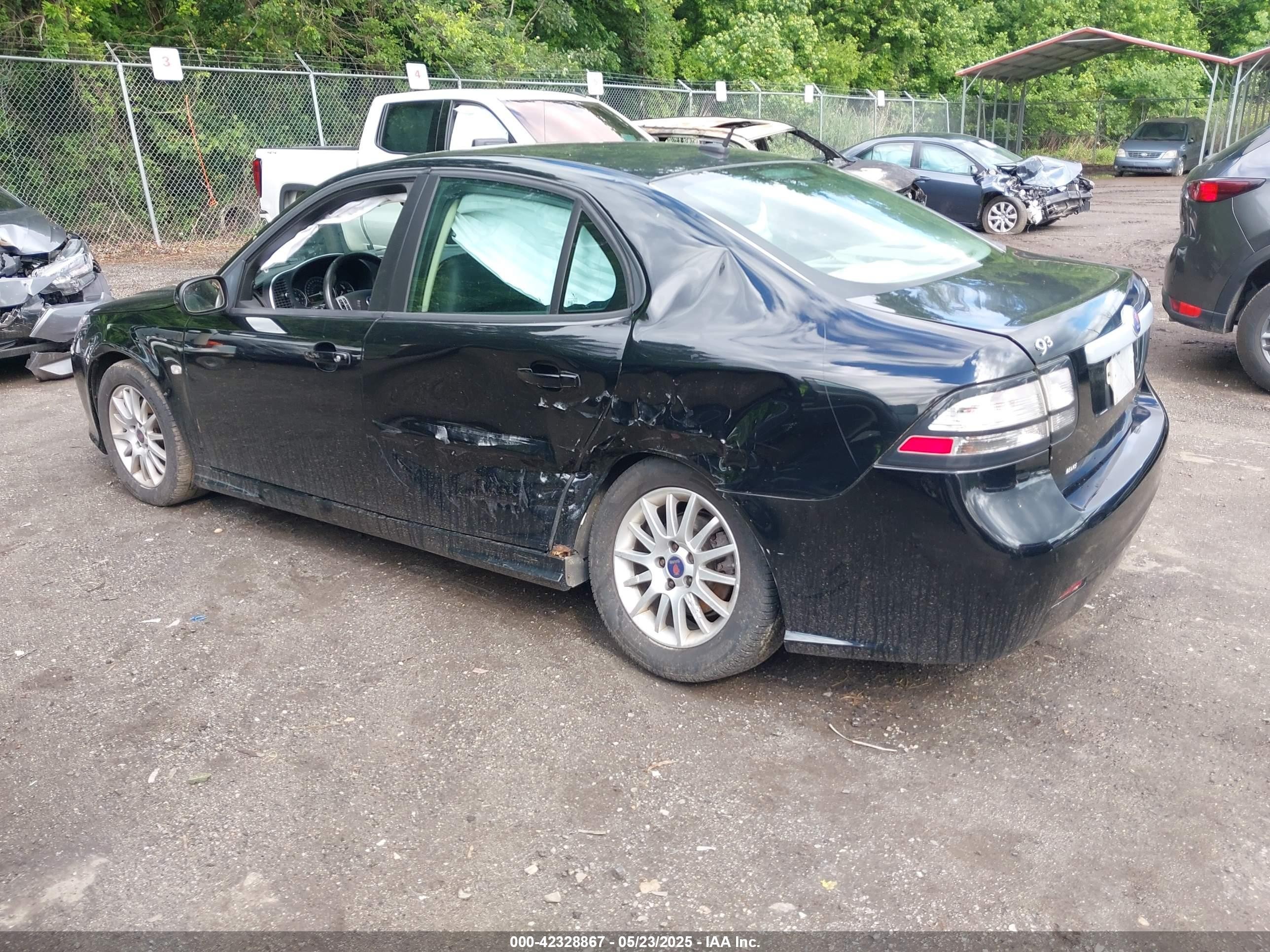 2008 Saab 9-3 2.0t Black vin: YS3FB46Y381015373