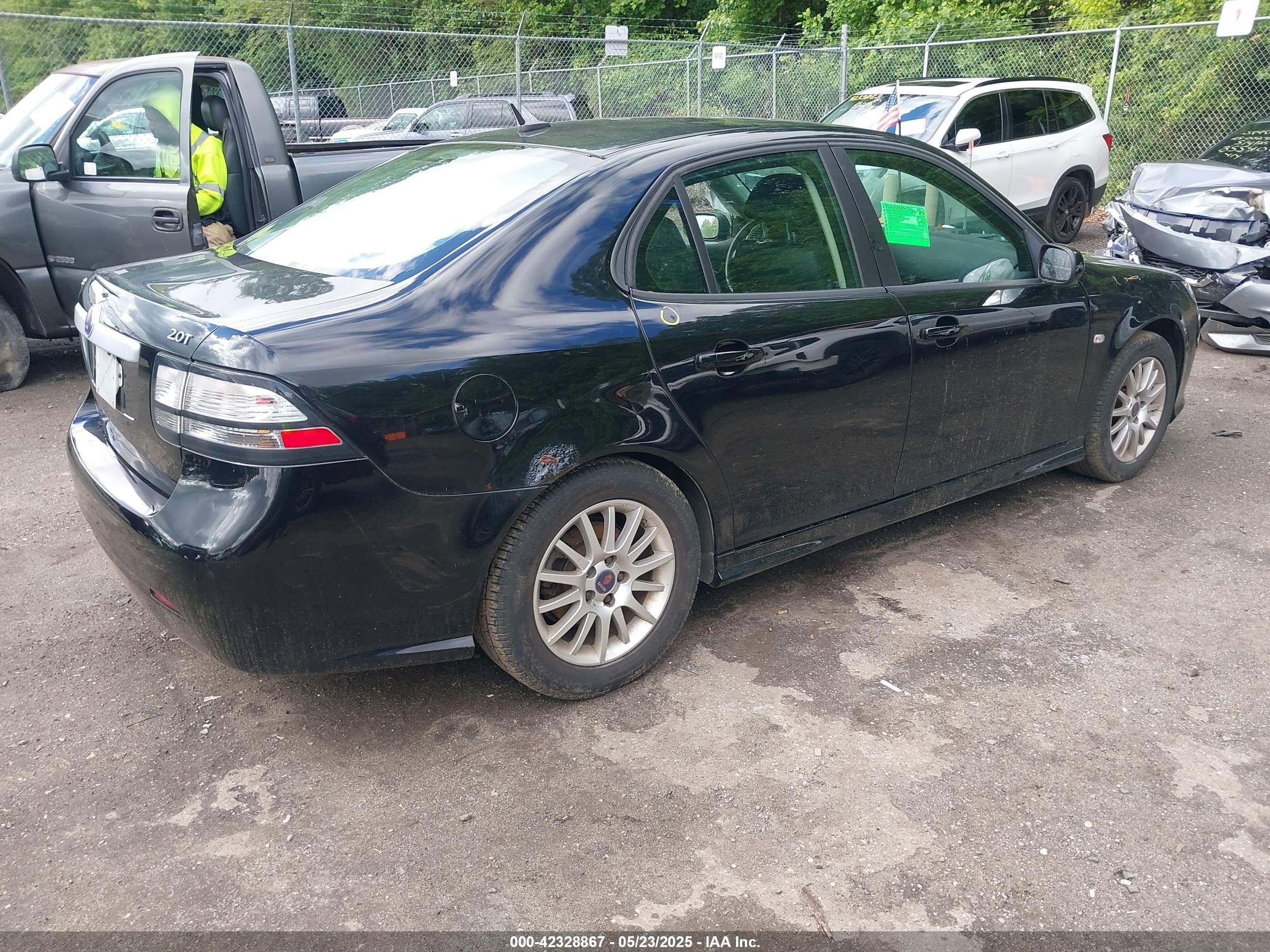 2008 Saab 9-3 2.0t Black vin: YS3FB46Y381015373