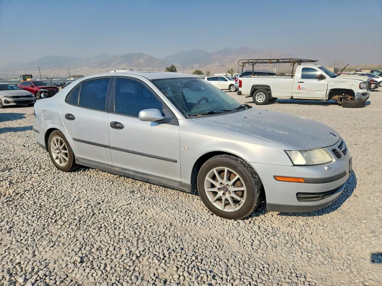 2004 Saab 9-3 Linear Silver vin: YS3FB49S041016353