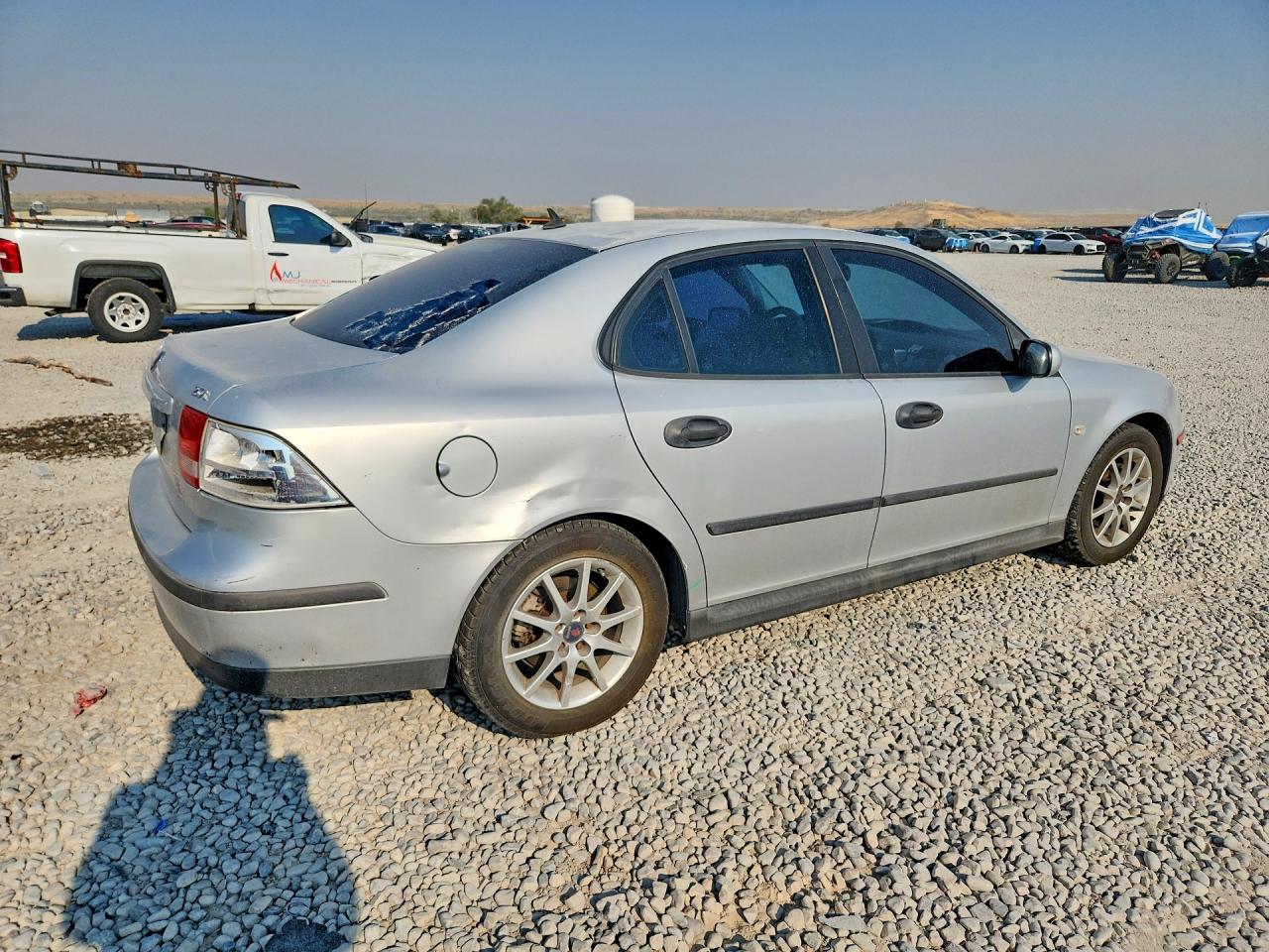 2004 Saab 9-3 Linear Silver vin: YS3FB49S041016353